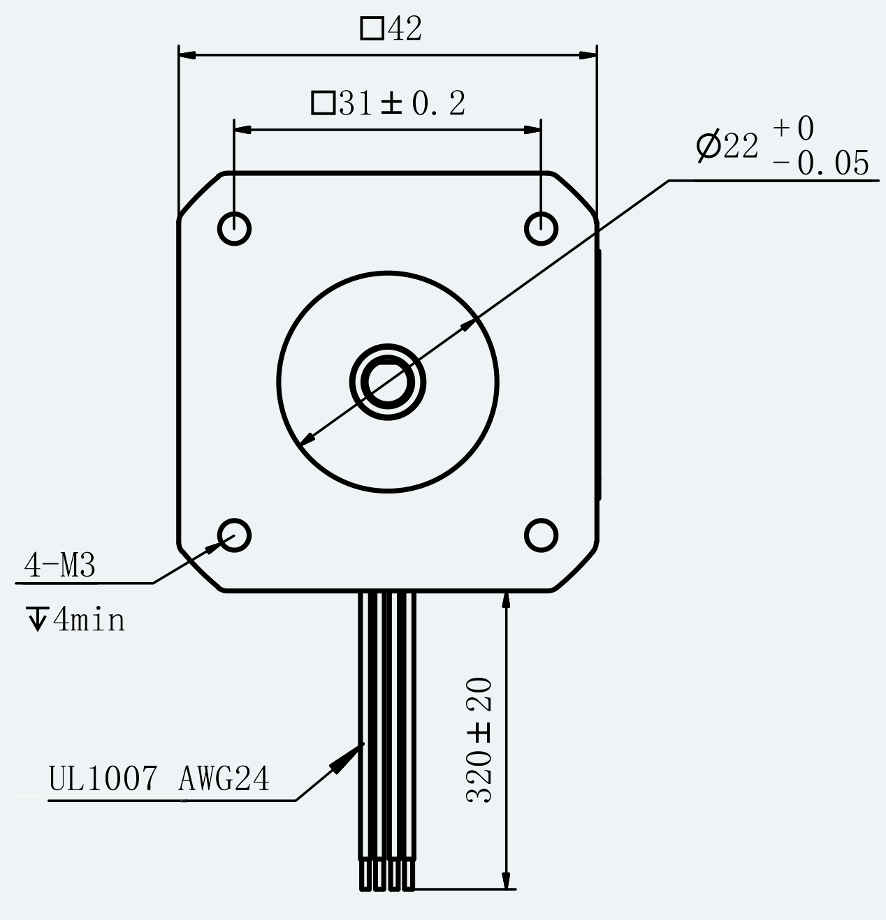 Mechanical View 1 for ES-ST-17H2041-100-4BL