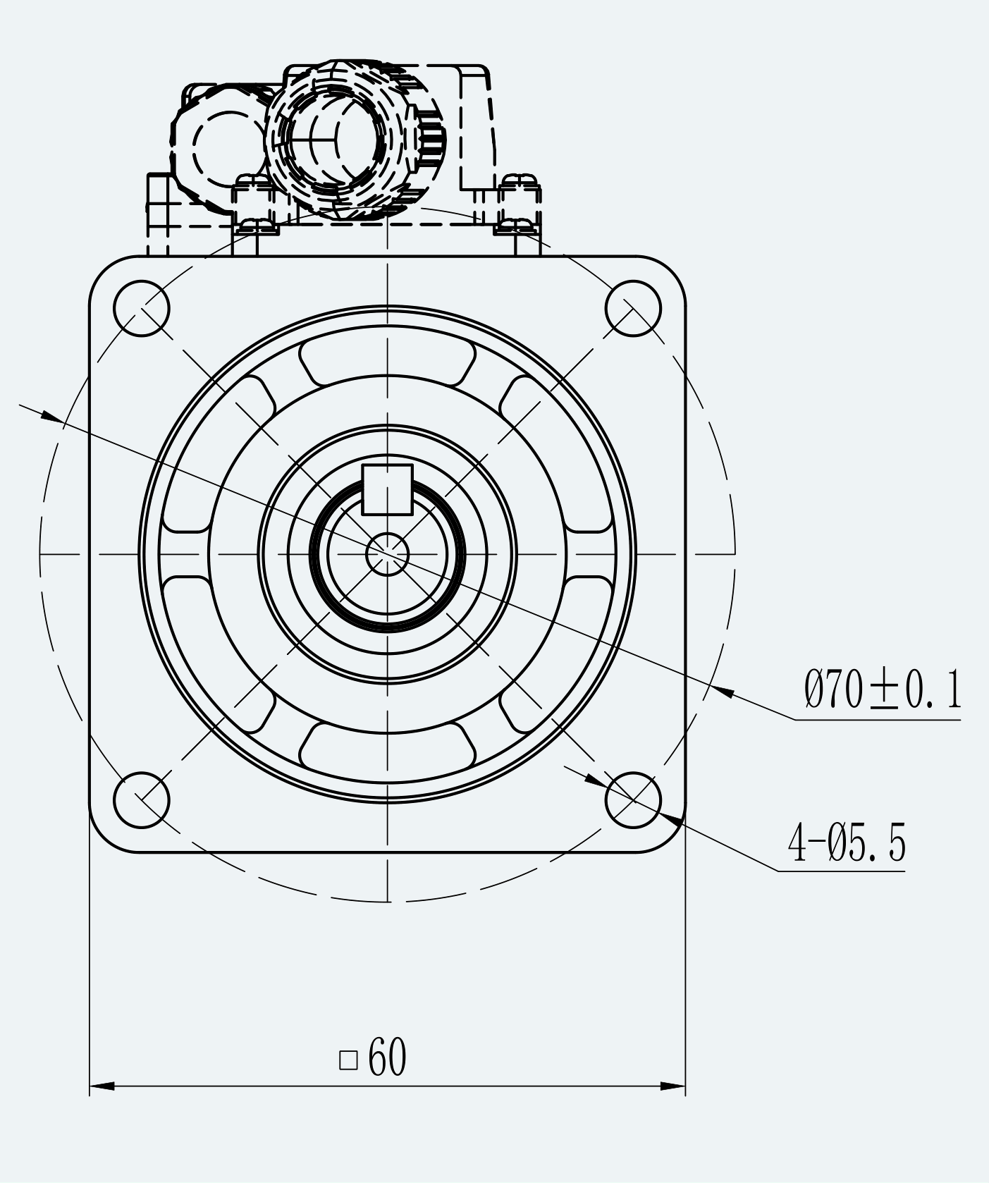 Mechanical View 2 for ES-SM-A03-060S-T0P64NM-200W-004