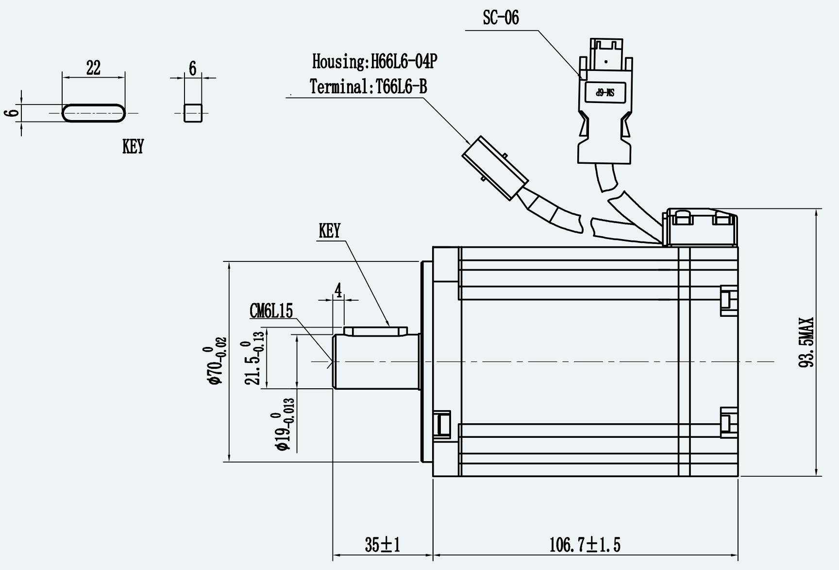 Mechanical View 1 for ES-SM-A01-080S-T2P39NM-750W-001