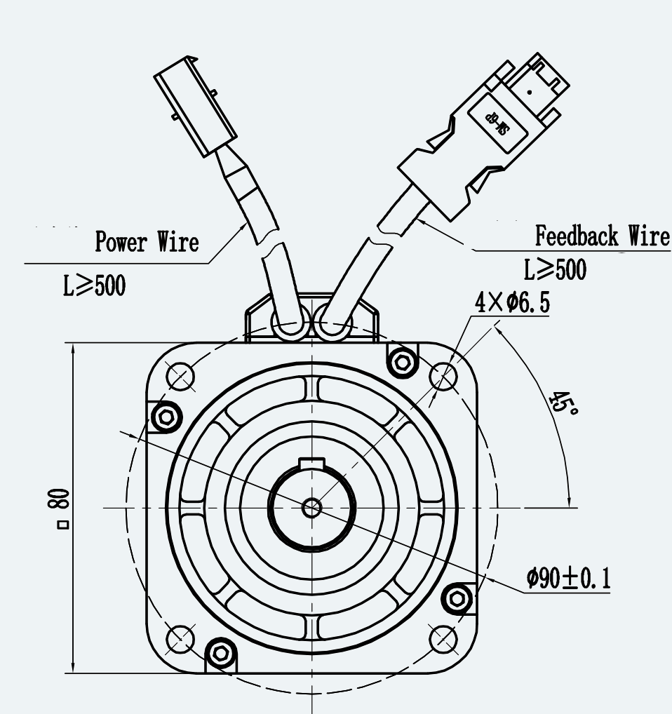 Mechanical View 2 for ES-SM-A01-080S-T2P39NM-750W-001