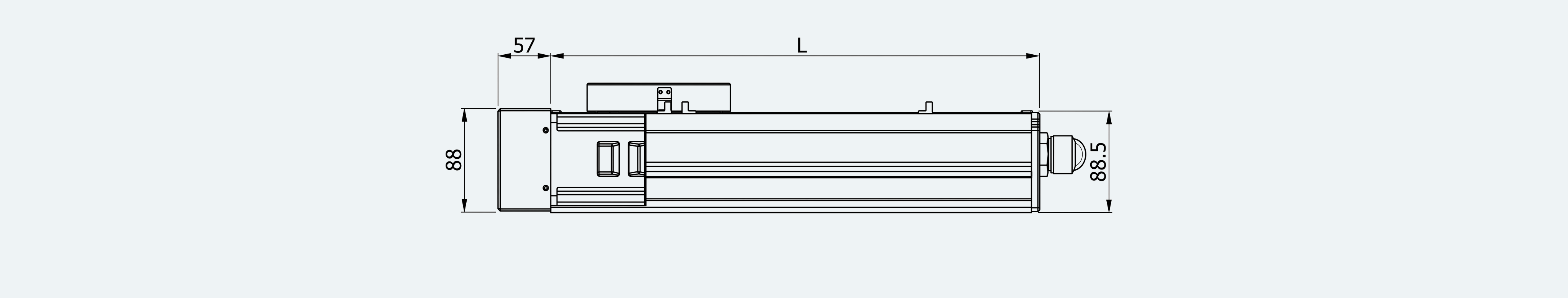 Mechanical View 3 for ES-LM-BS39-S0100-LREQ-MI01-M001