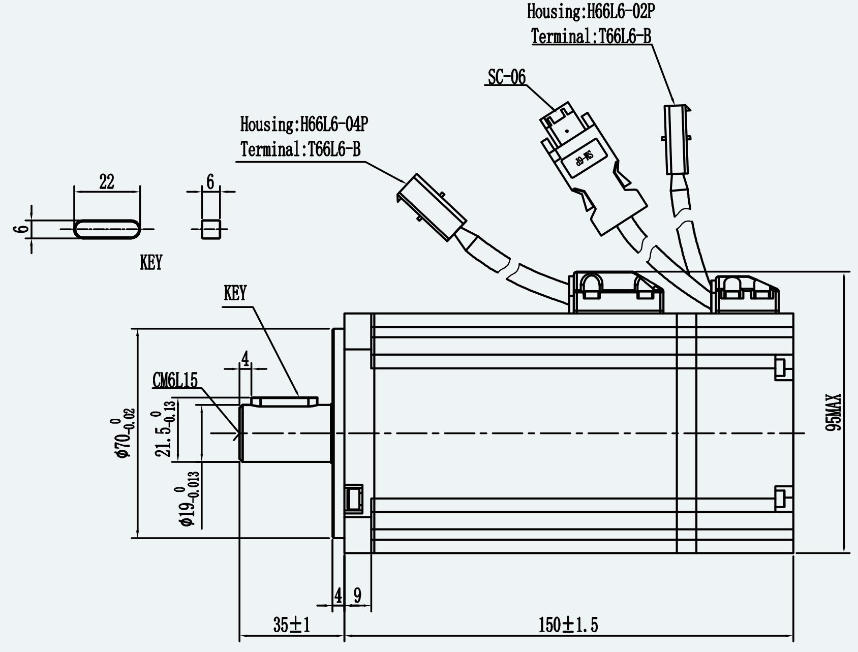 Mechanical View 1 for ES-SM-A01-080S-T2P39NM-750W-008