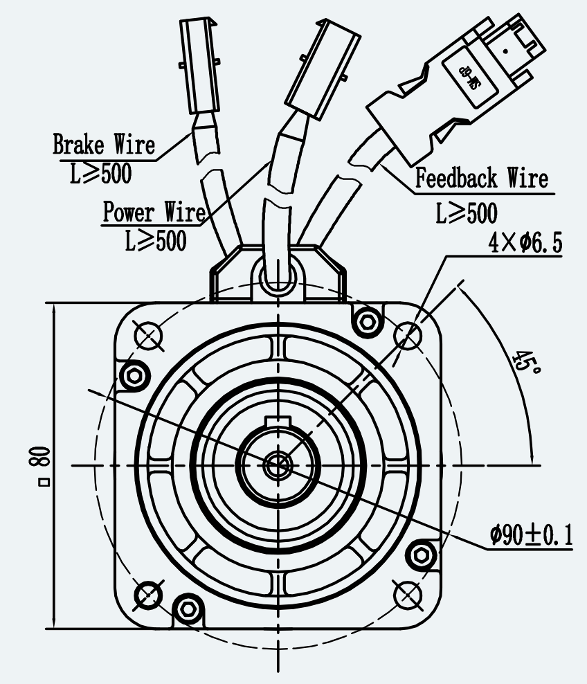 Mechanical View 2 for ES-SM-A01-080S-T2P39NM-750W-008