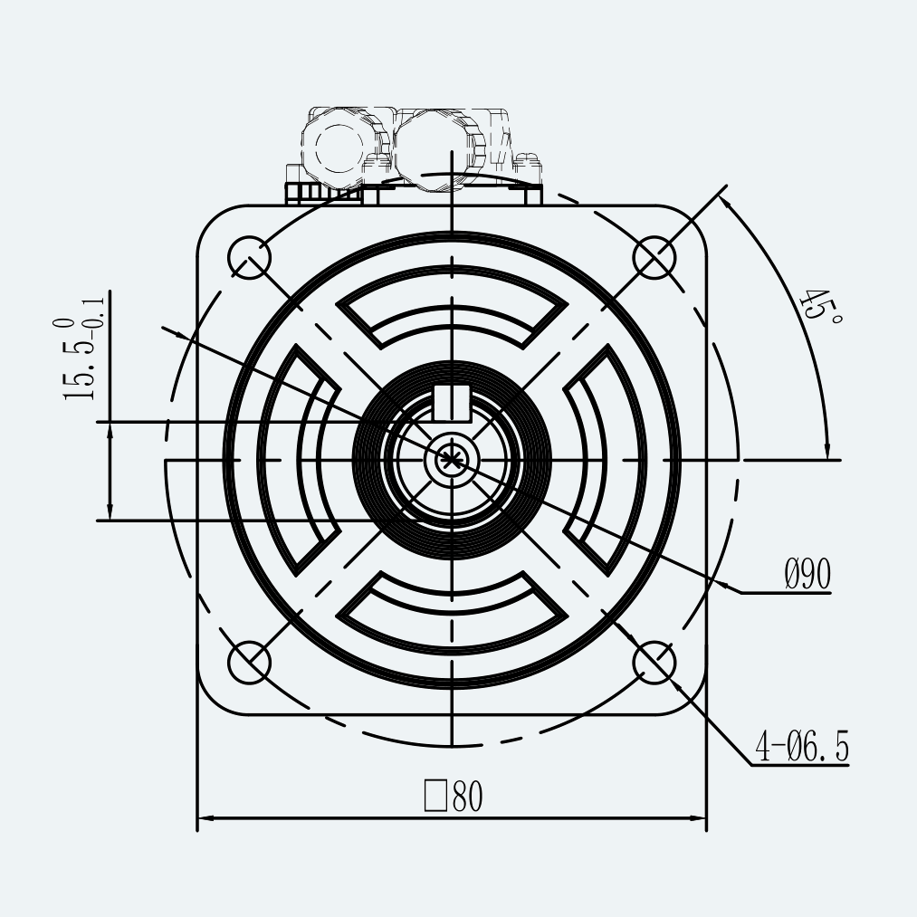 Mechanical View 2 for ES-SM-A03-080D-T3P18NM-1000W-003