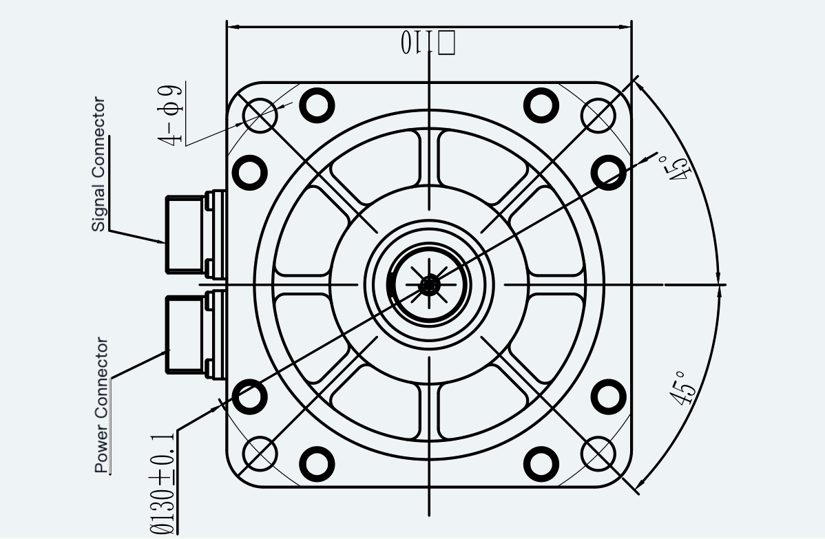 Mechanical View 1 for ES-SM-A02-110D-T4NM-1250W-002