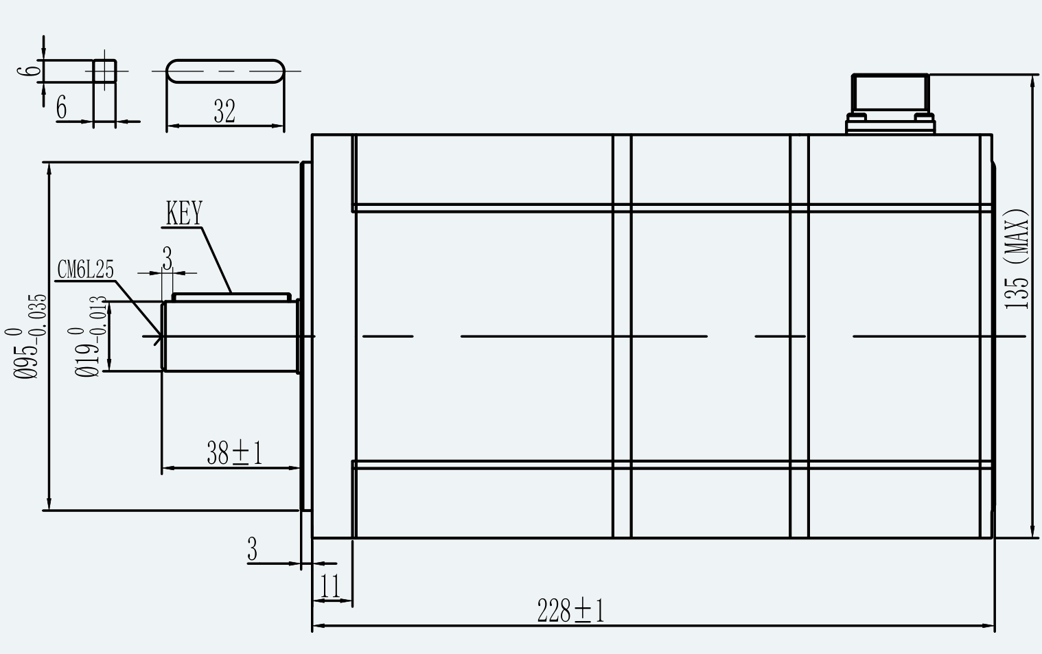 Mechanical View 2 for ES-SM-A02-110D-T4NM-1250W-002