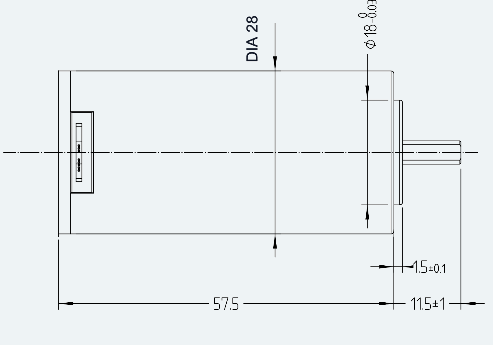 Mechanical View 2 for ES-DC-SL03-M001