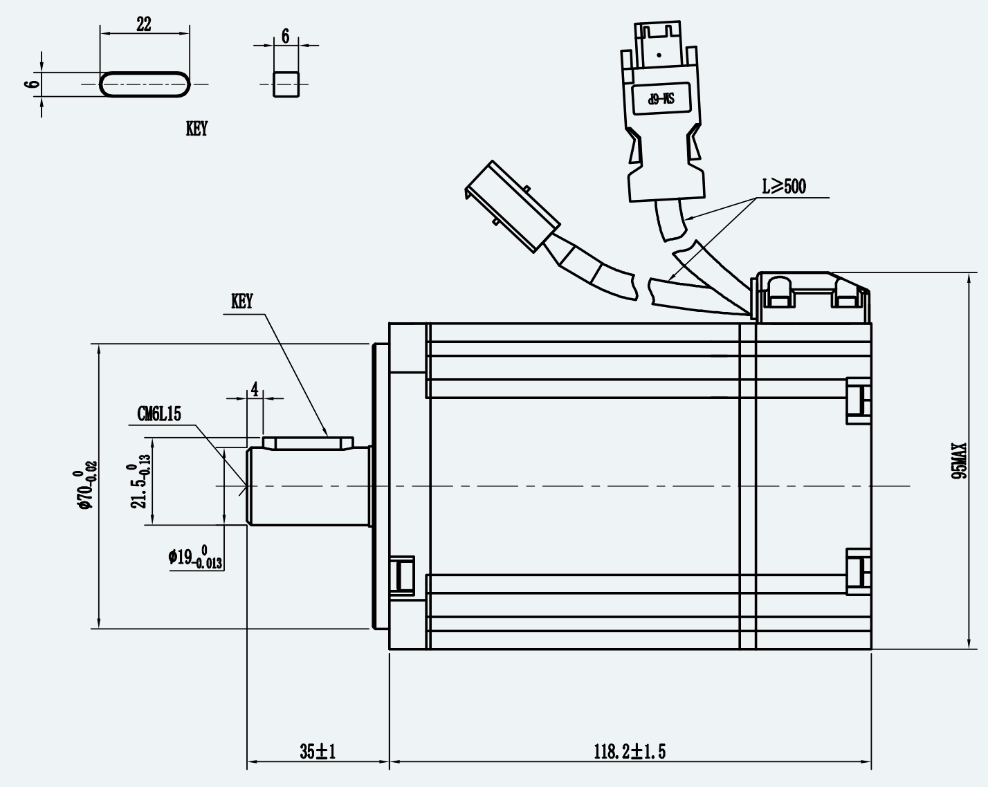 Mechanical View 2 for ES-SM-A01-080S-T2P39NM-750W-005