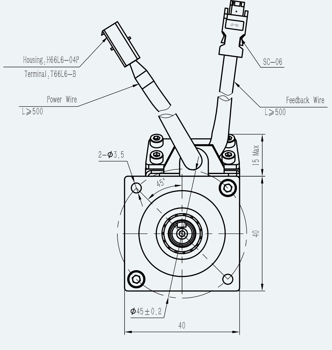 Mechanical View 2 for ES-SM-A01-040S-T0P16NM-50W-003