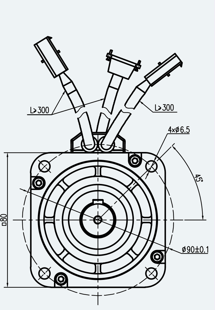 Mechanical View 2 for ES-SM-A02-080S-T2P39NM-750W-003