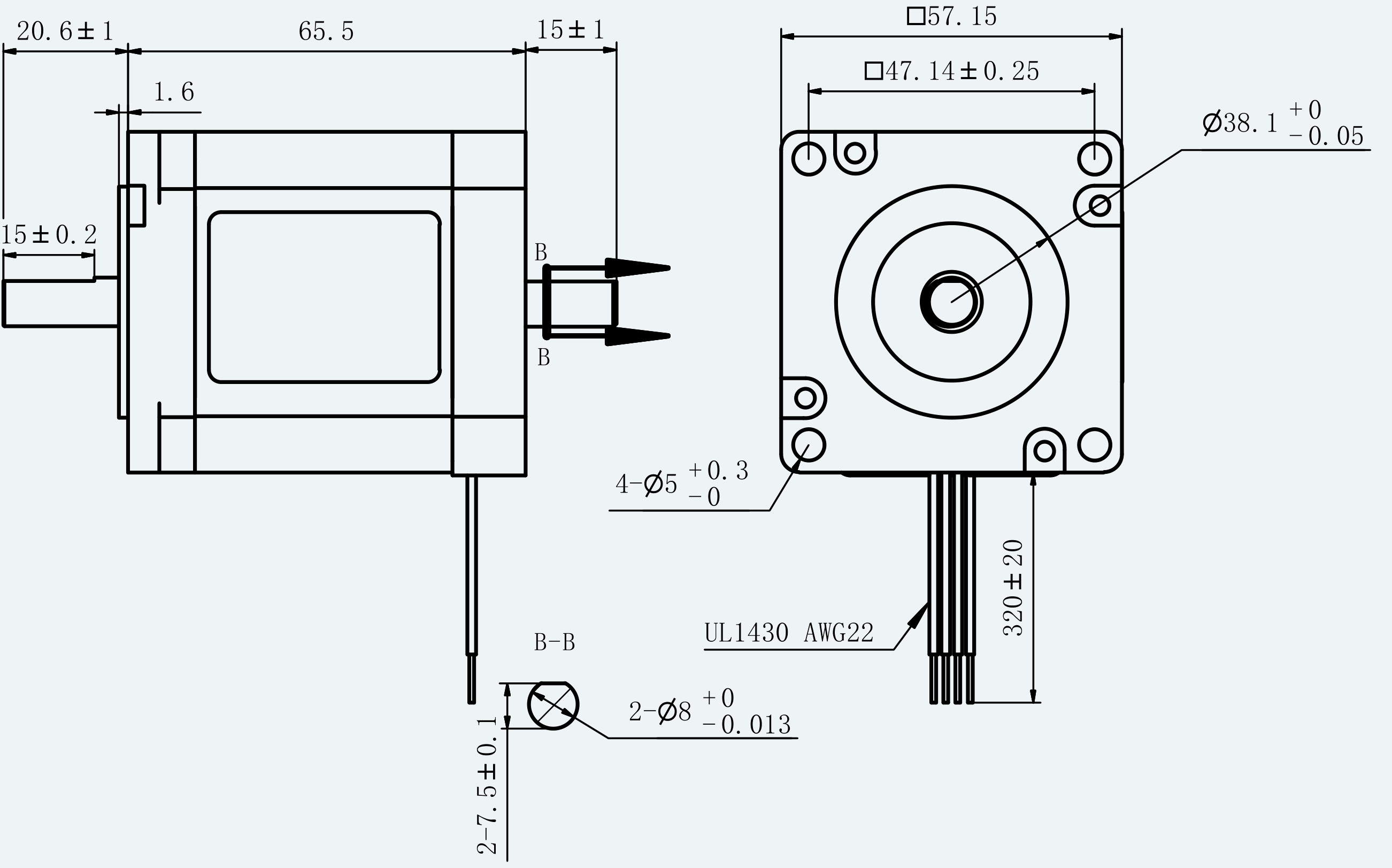 Mechanical View 1 for ES-ST-23H2065-300-4BL