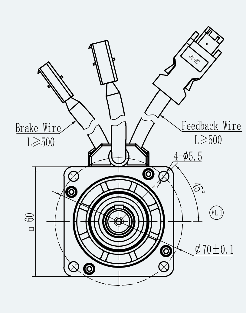 Mechanical View 2 for ES-SM-A01-060S-T0P64NM-200W-002
