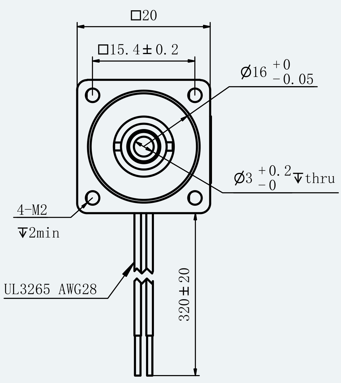 Mechanical View 2 for ES-ST-08HS2028-4D-050
