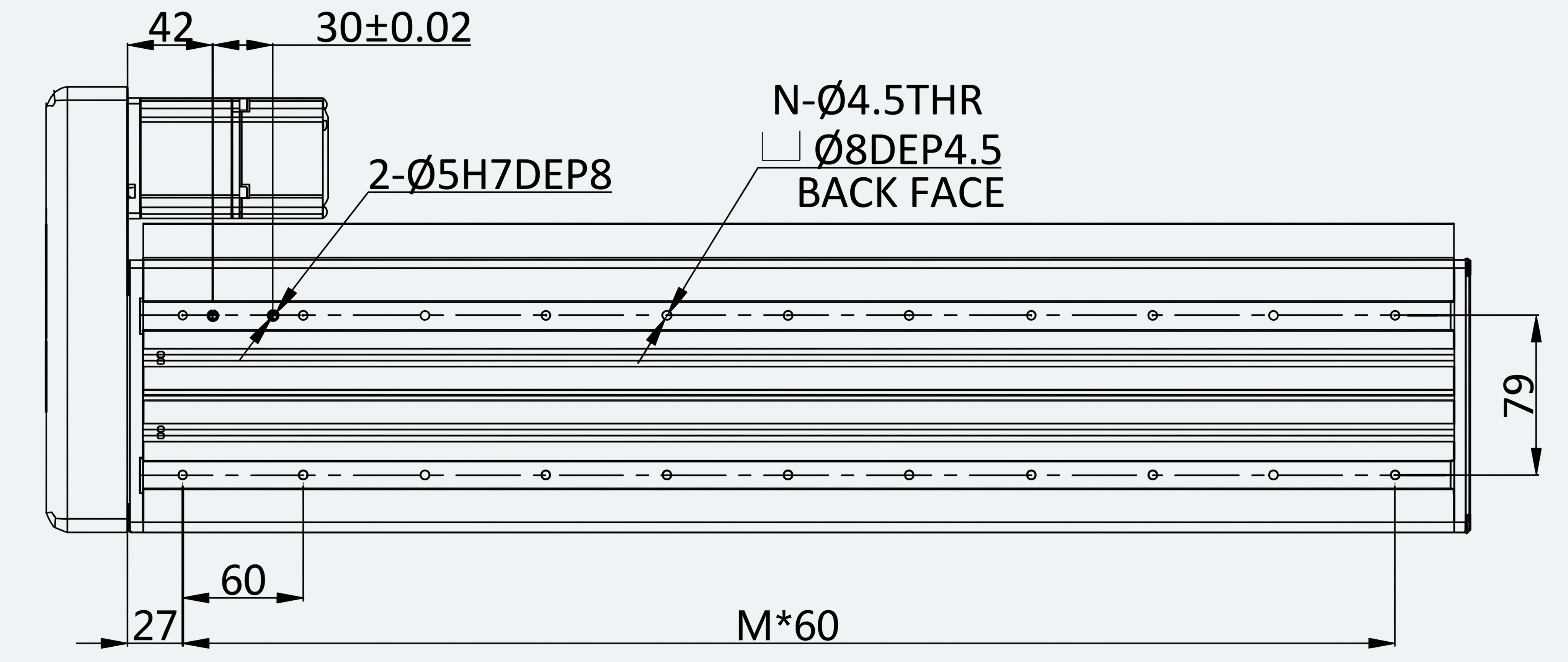 Mechanical View 5 for ES-LM-BS14-S0060-LREQ-MI01-M001