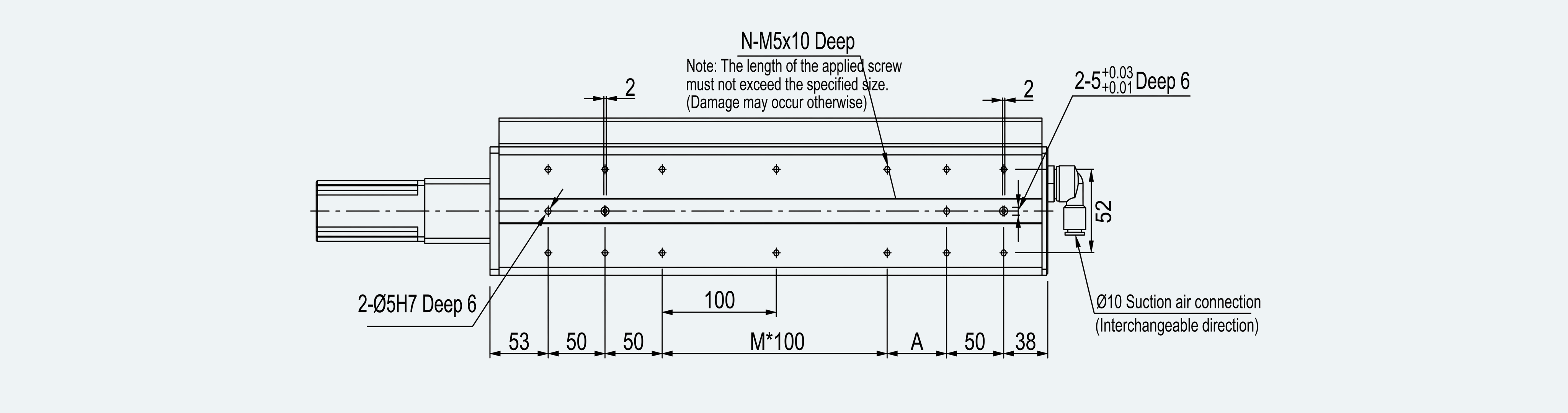 Mechanical View 5 for ES-LM-BS25-S0100-LREQ-MI01-M001