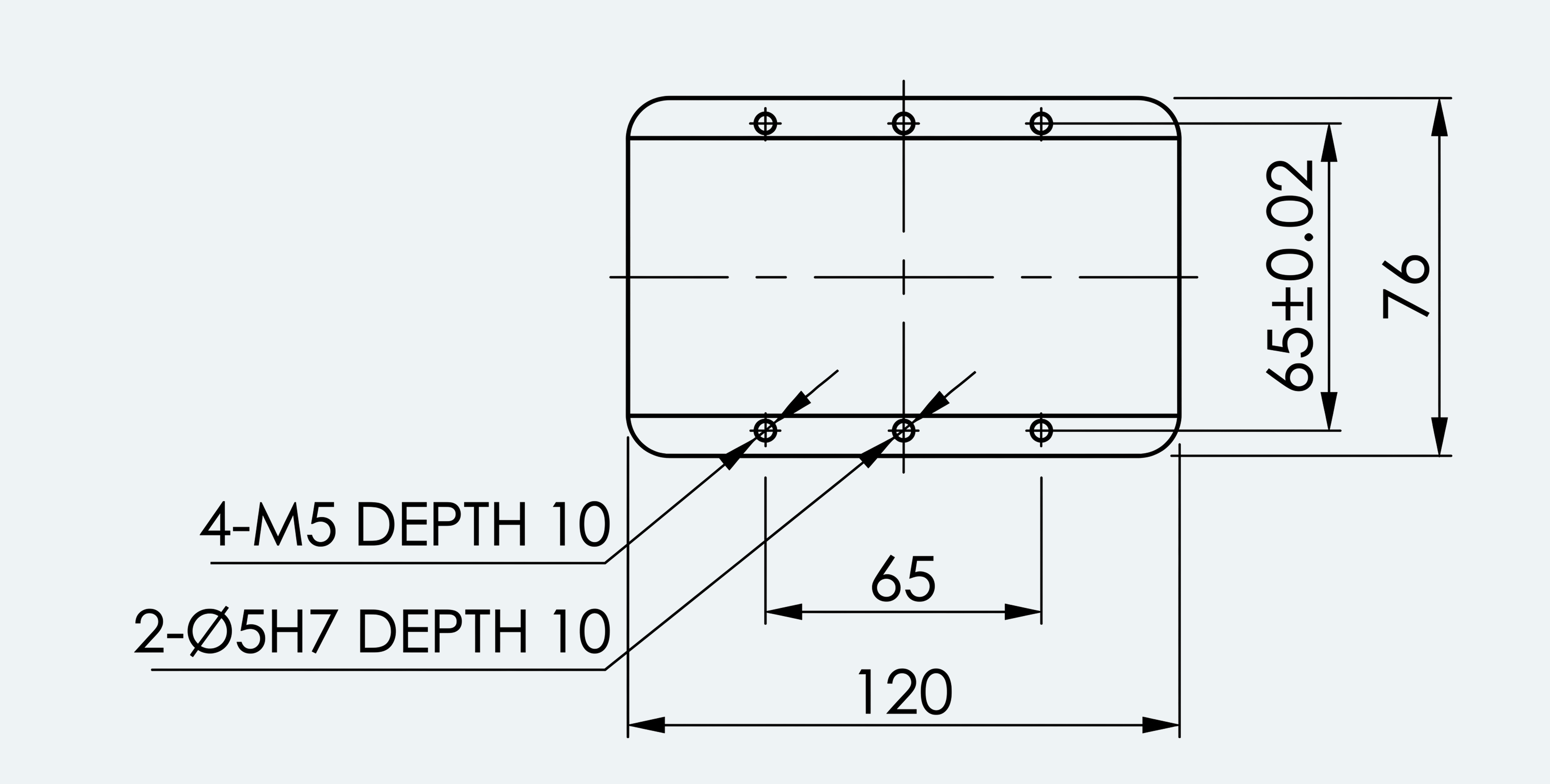 Mechanical View 2 for ES-LM-BS25-S0100-LREQ-MI01-M001