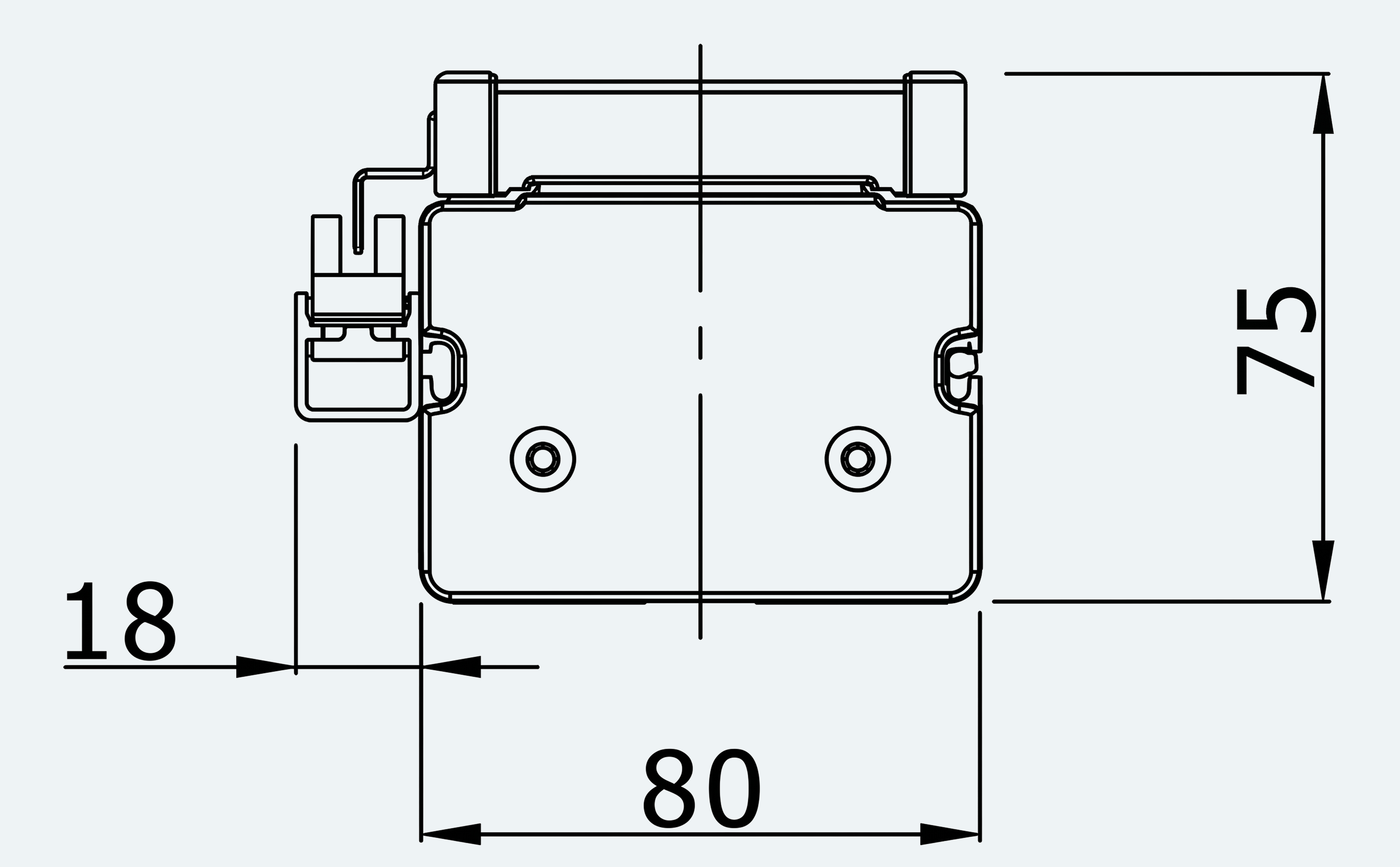 Mechanical View 4 for ES-LM-BS25-S0100-LREQ-MI01-M001