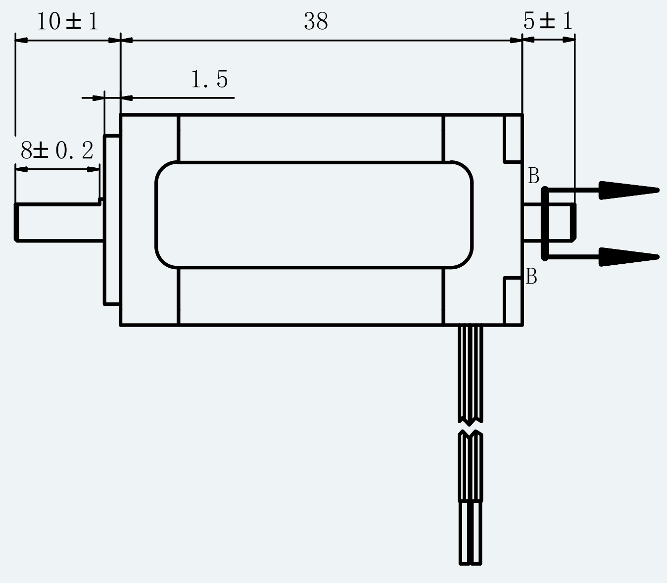 Mechanical View 1 for ES-ST-08H2038-050-4BL