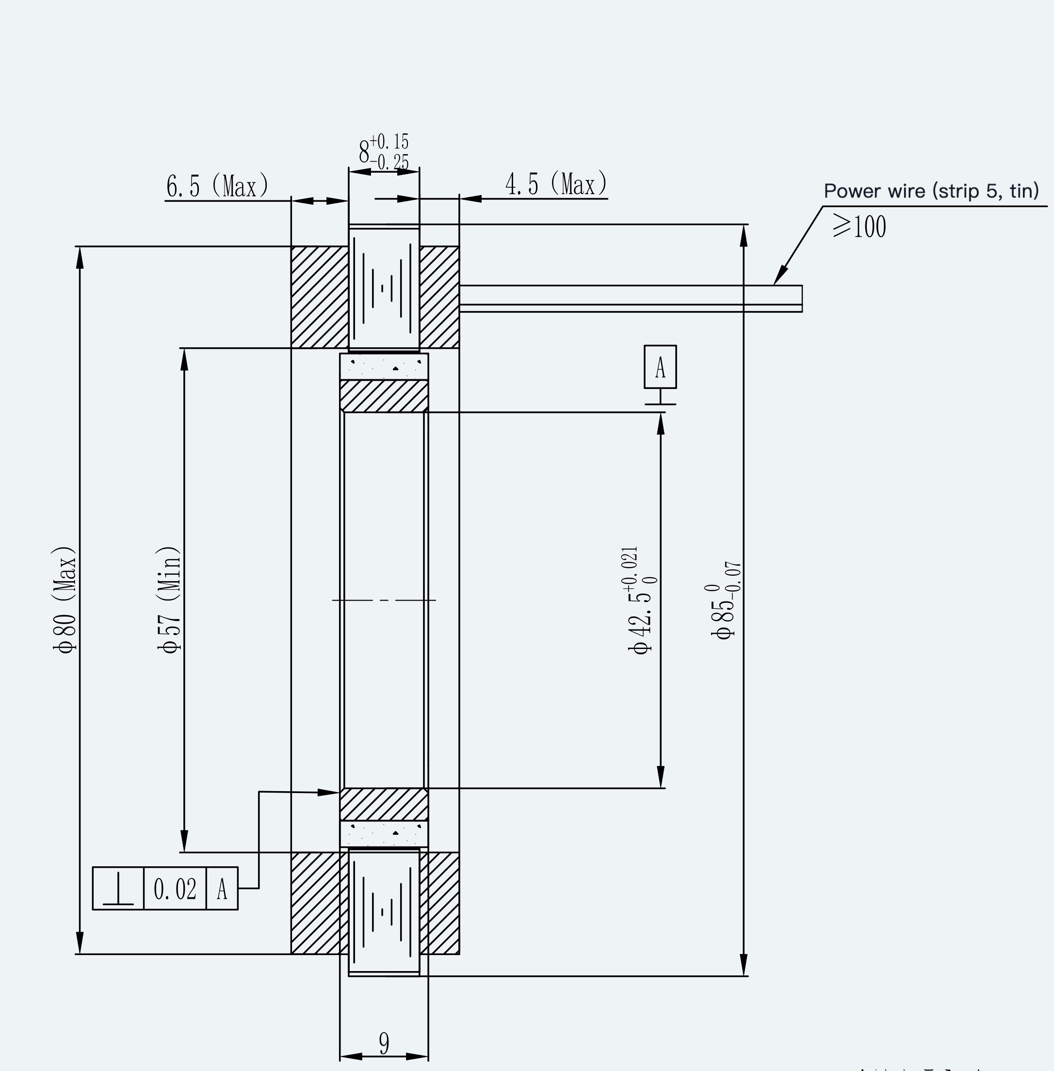 Mechanical View 2 for ES-FM-U01-OD085-T1NM-001
