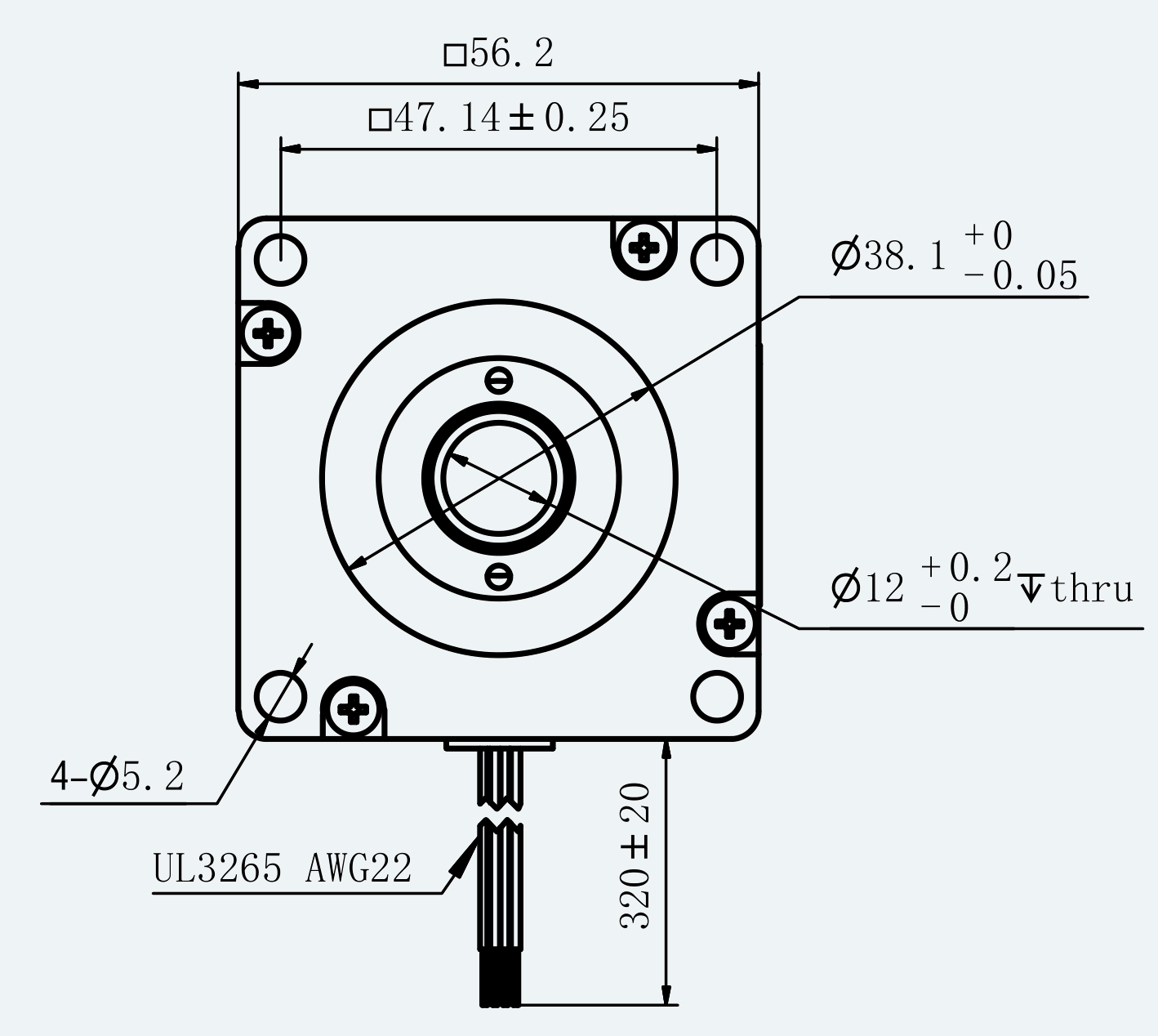 Mechanical View 2 for ES-ST-23HS2045-4D-200