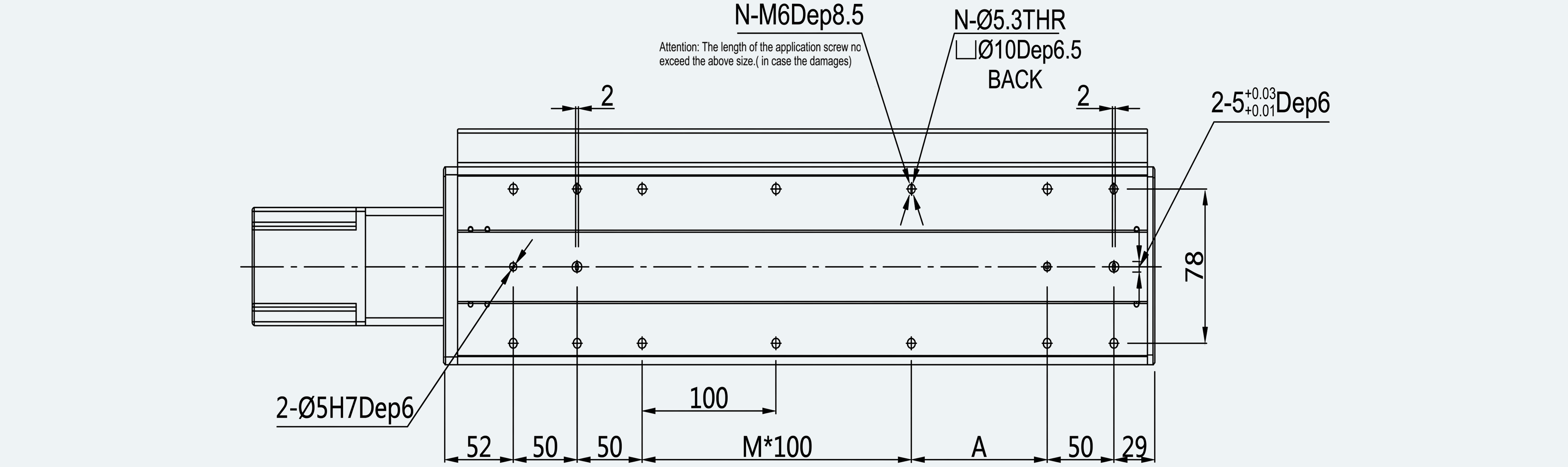 Mechanical View 5 for ES-LM-BS49-S0100-L016-MI01-M001