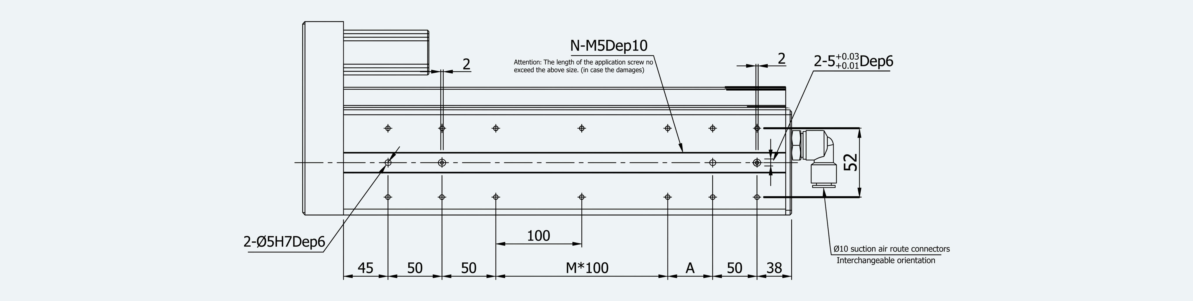 Mechanical View 5 for ES-LM-BS27-S0100-LREQ-MI01-M001