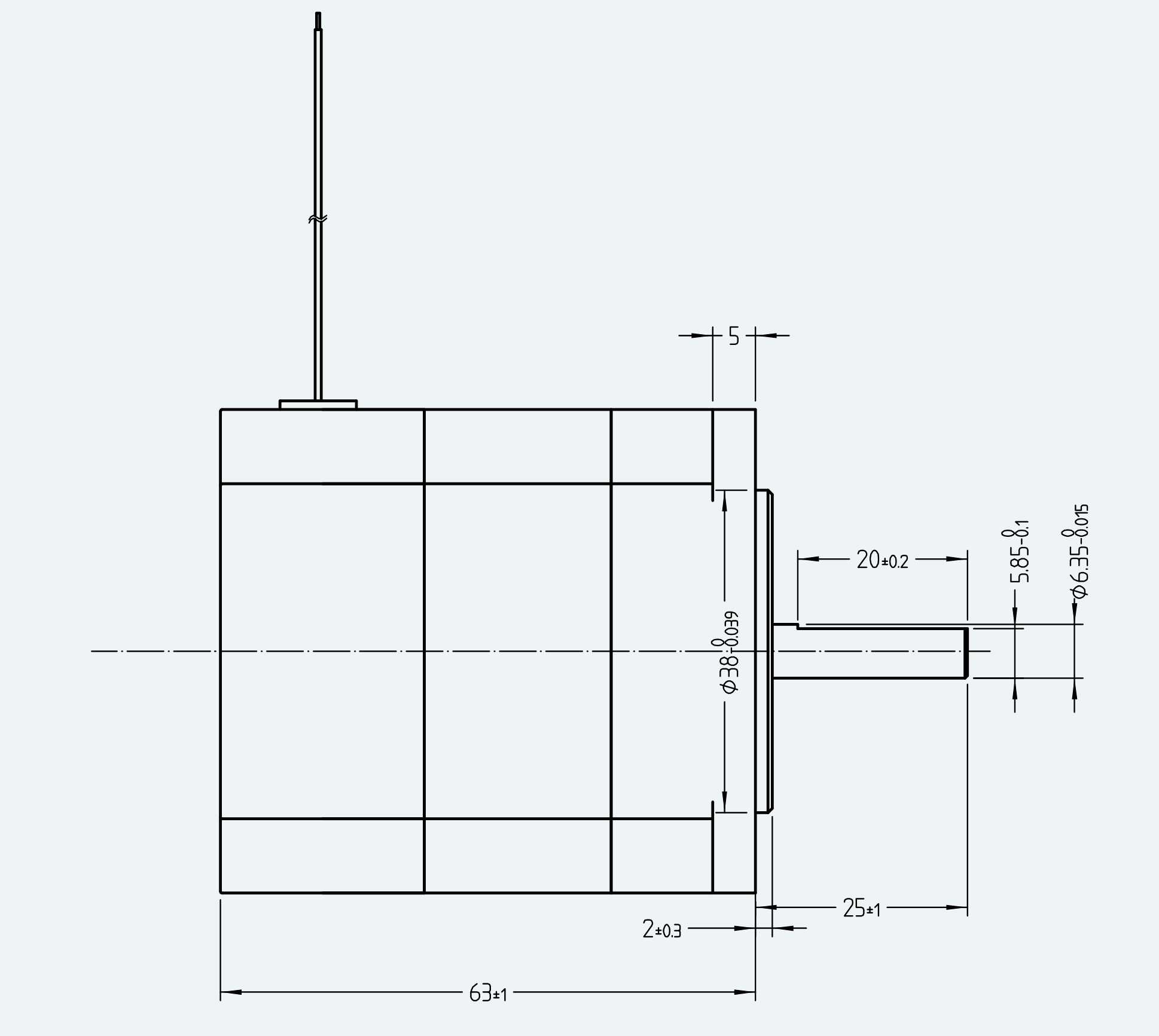 Mechanical View 2 for ES-DC-SL05-M003