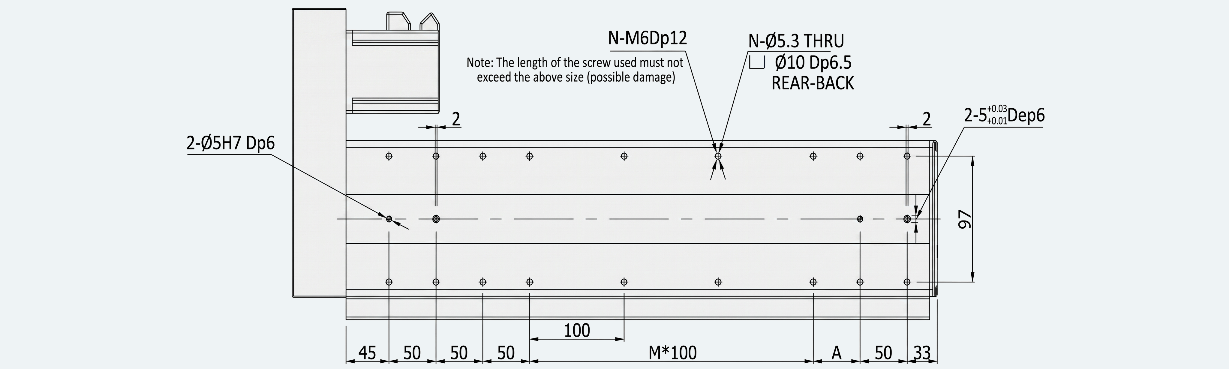Mechanical View 5 for ES-LM-BS53-S0100-LREQ-MIREQ-M001