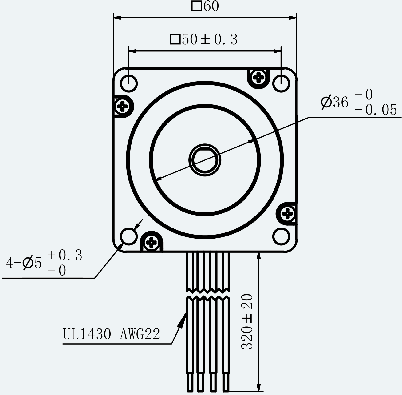 Mechanical View 2 for ES-ST-24H2056-300-4AL