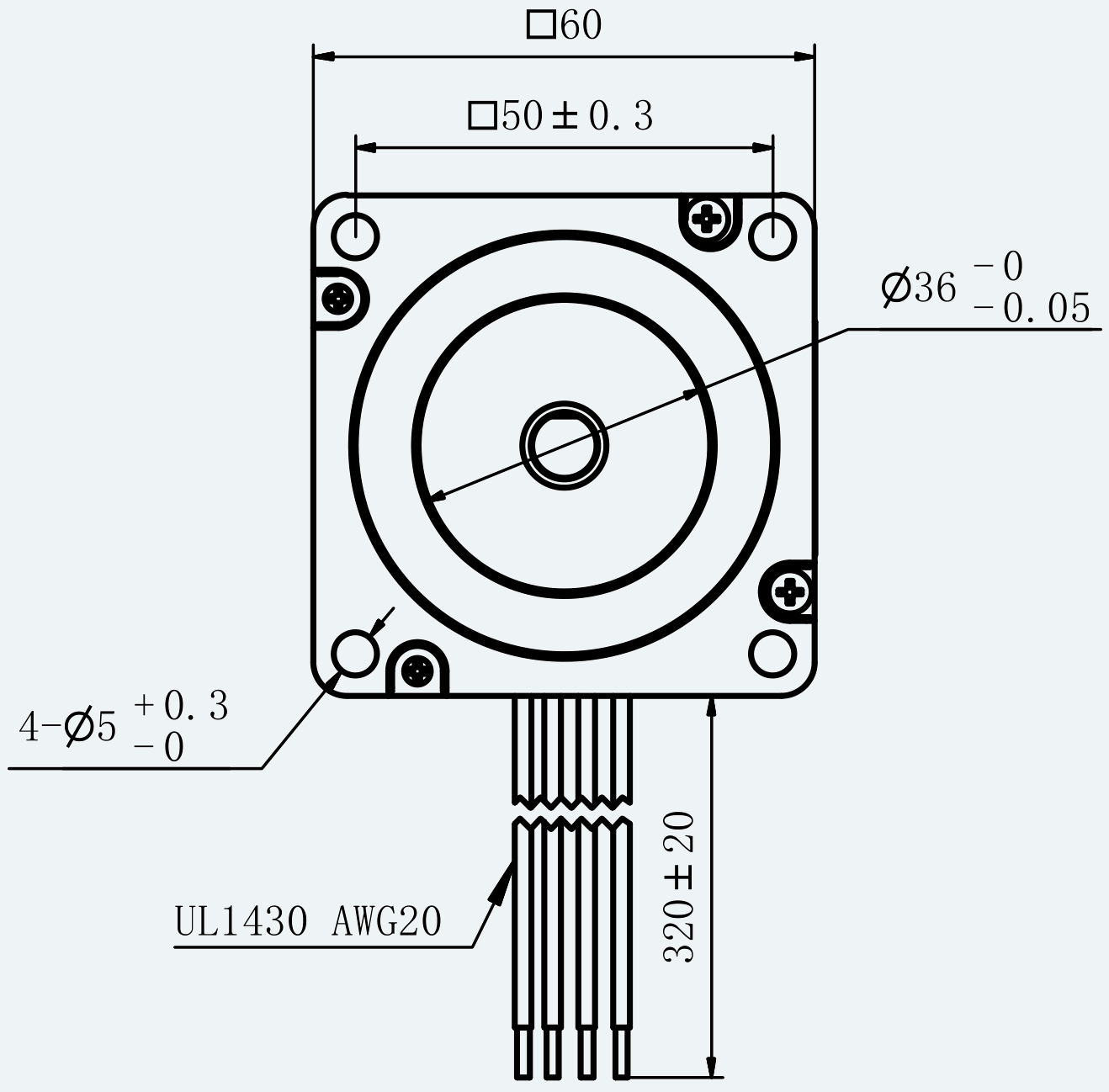 Mechanical View 2 for ES-ST-24H2068-400-4AL