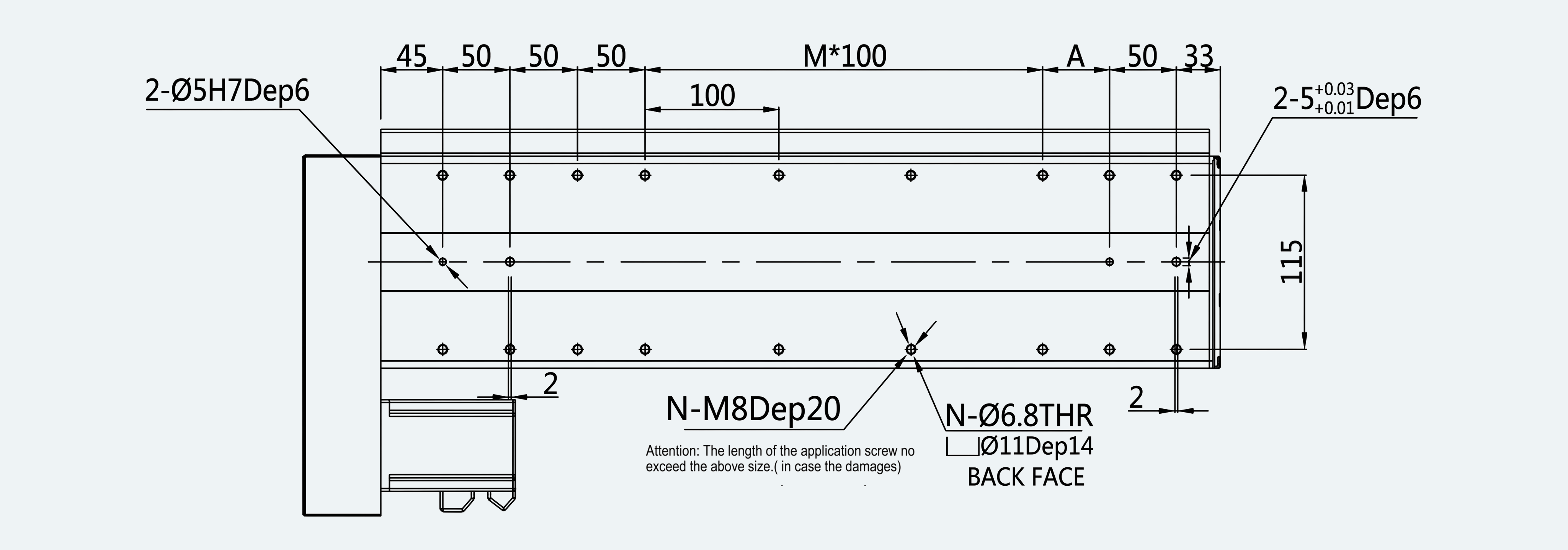 Mechanical View 5 for ES-LM-BS57-S0100-LREQ-MI01-M001