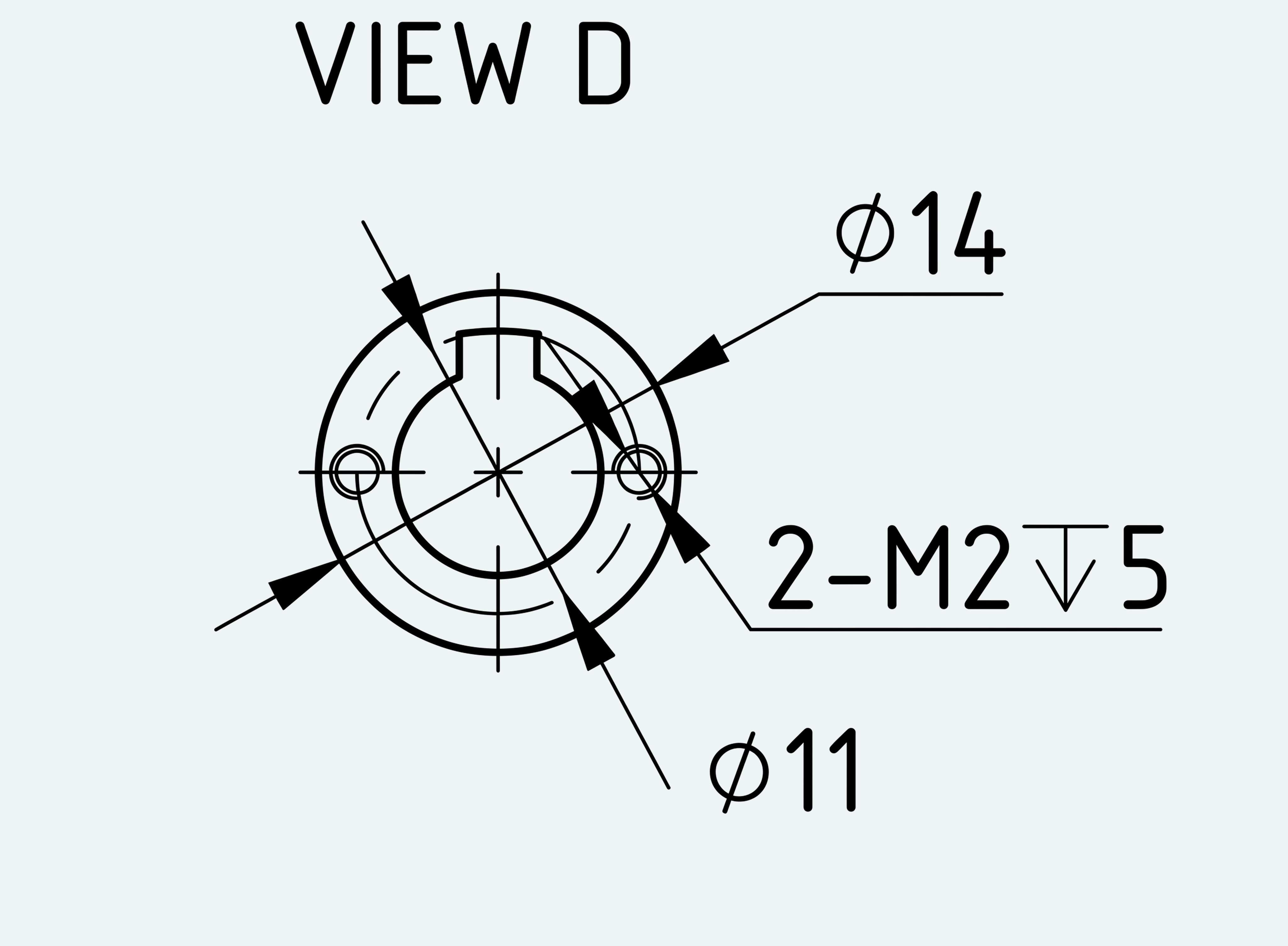 Mechanical View 5 for High-Torque Cup Component Set, Size 14