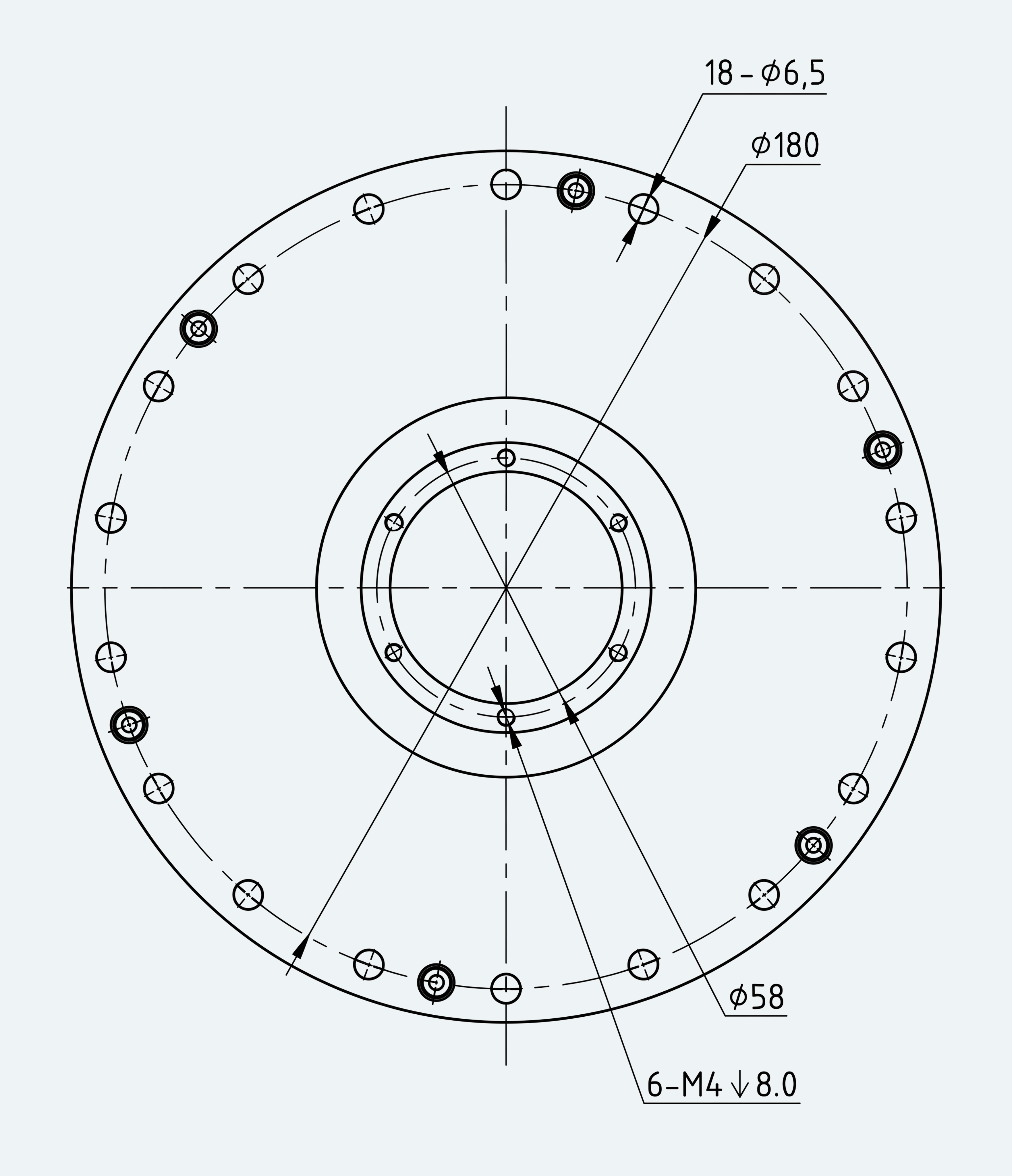 Mechanical View 3 for High-Torque Hollow Shaft Gear Unit, Size 45
