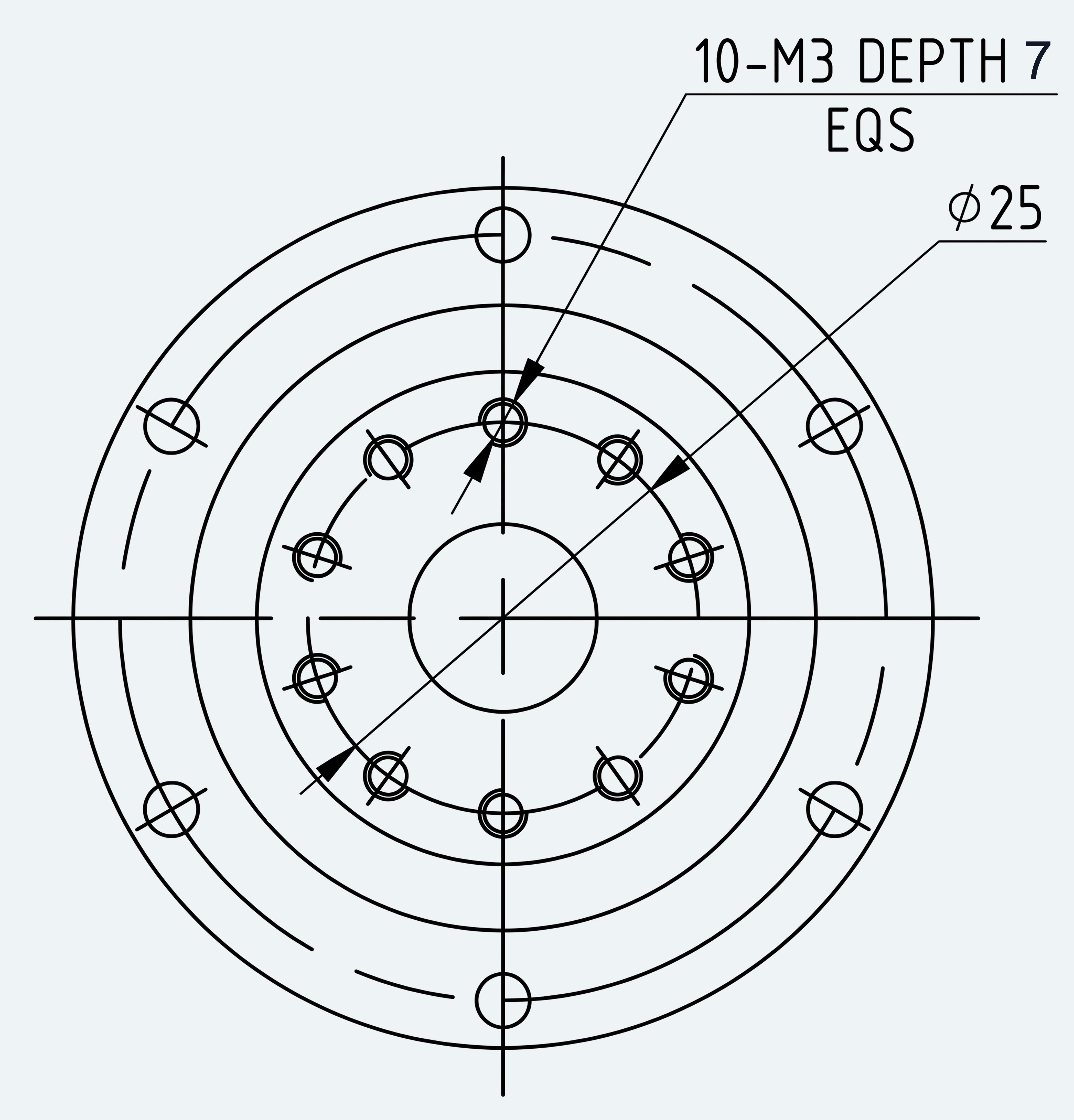 Mechanical View 2 for Thin Cup Gear Unit, Size 14