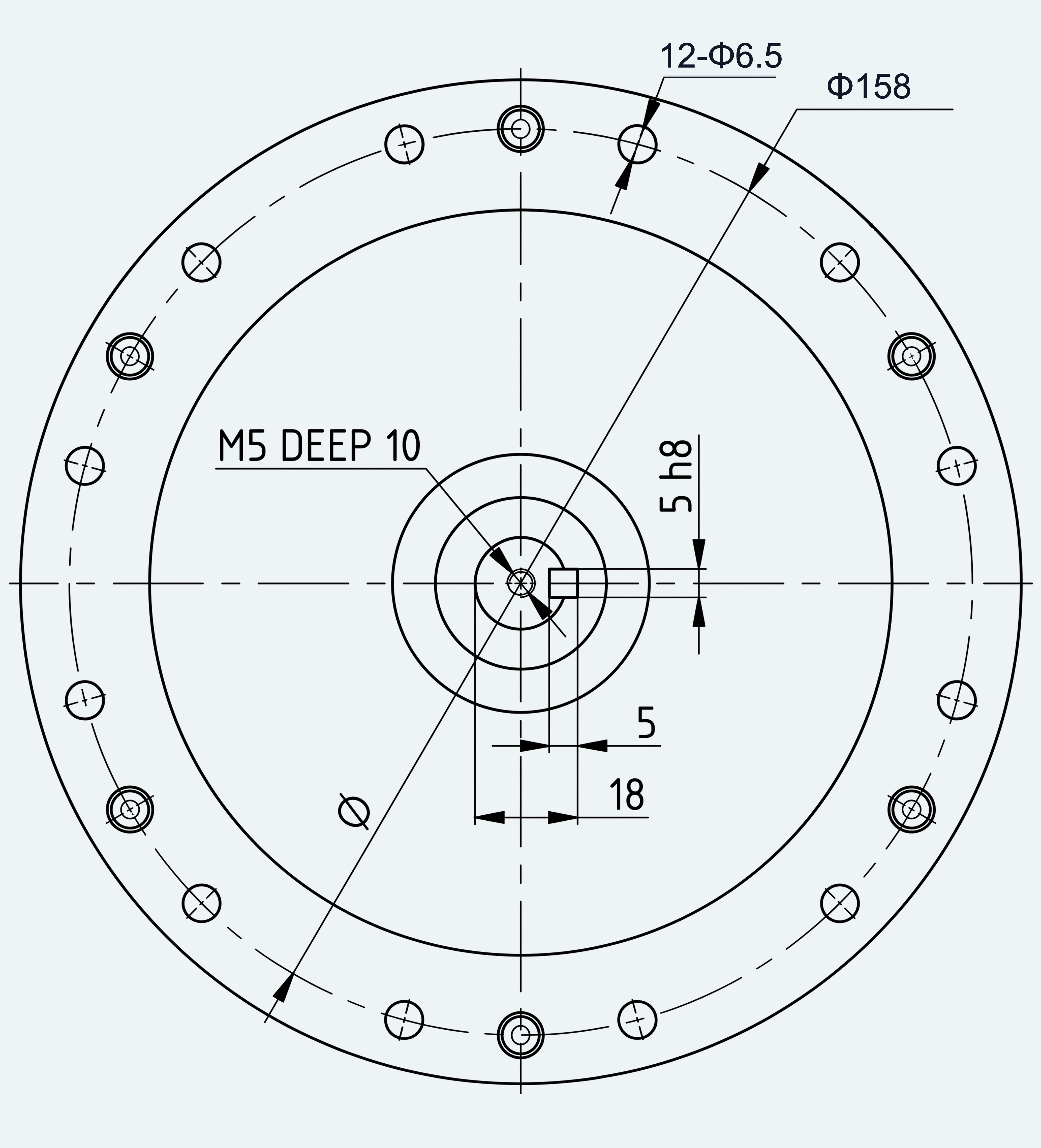 Mechanical View 2 for High-Torque Shaft-Input Gear Unit, Size 40