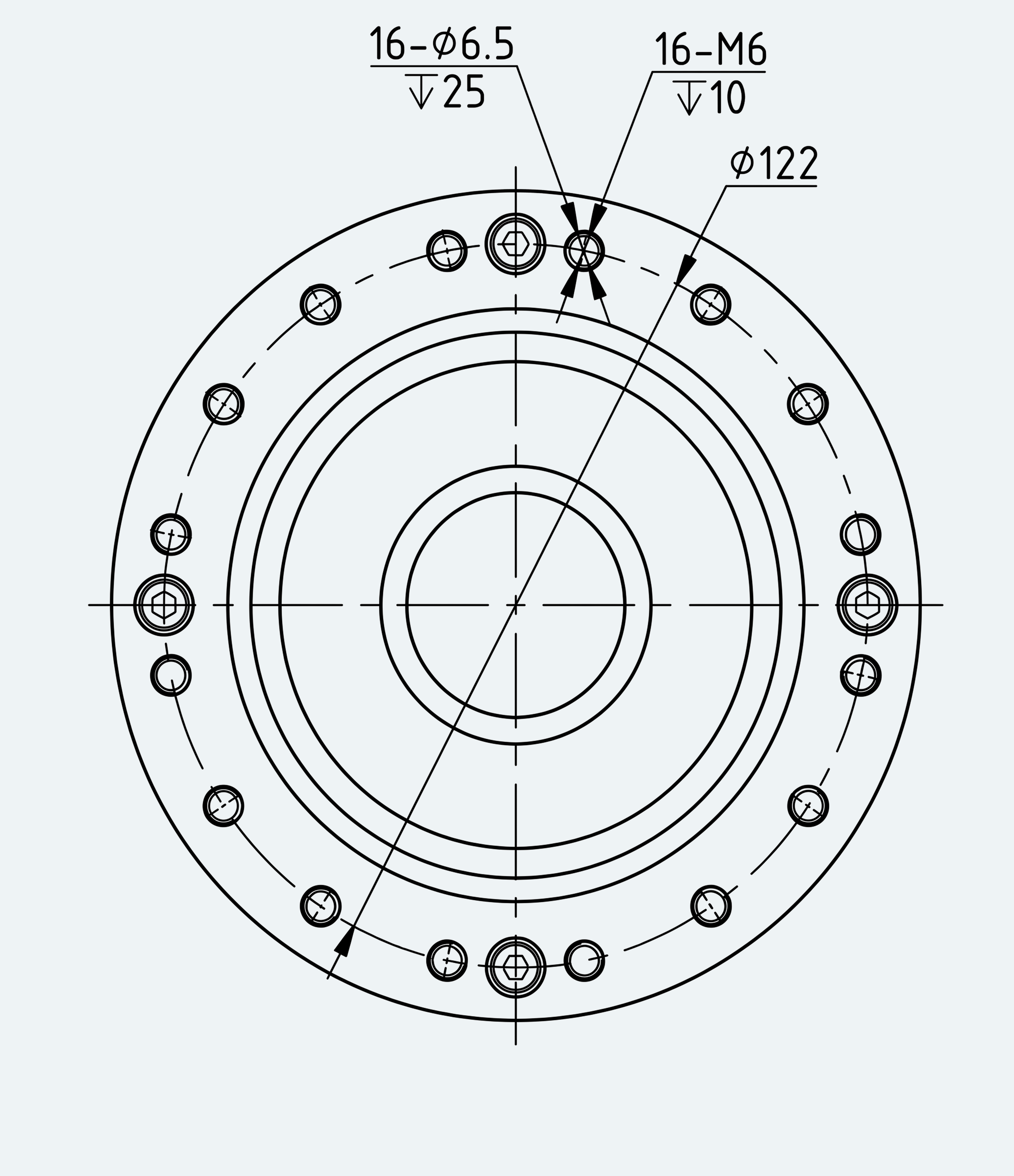 Mechanical View 3 for High-Torque Shaft-Input Gear Unit, Size 40