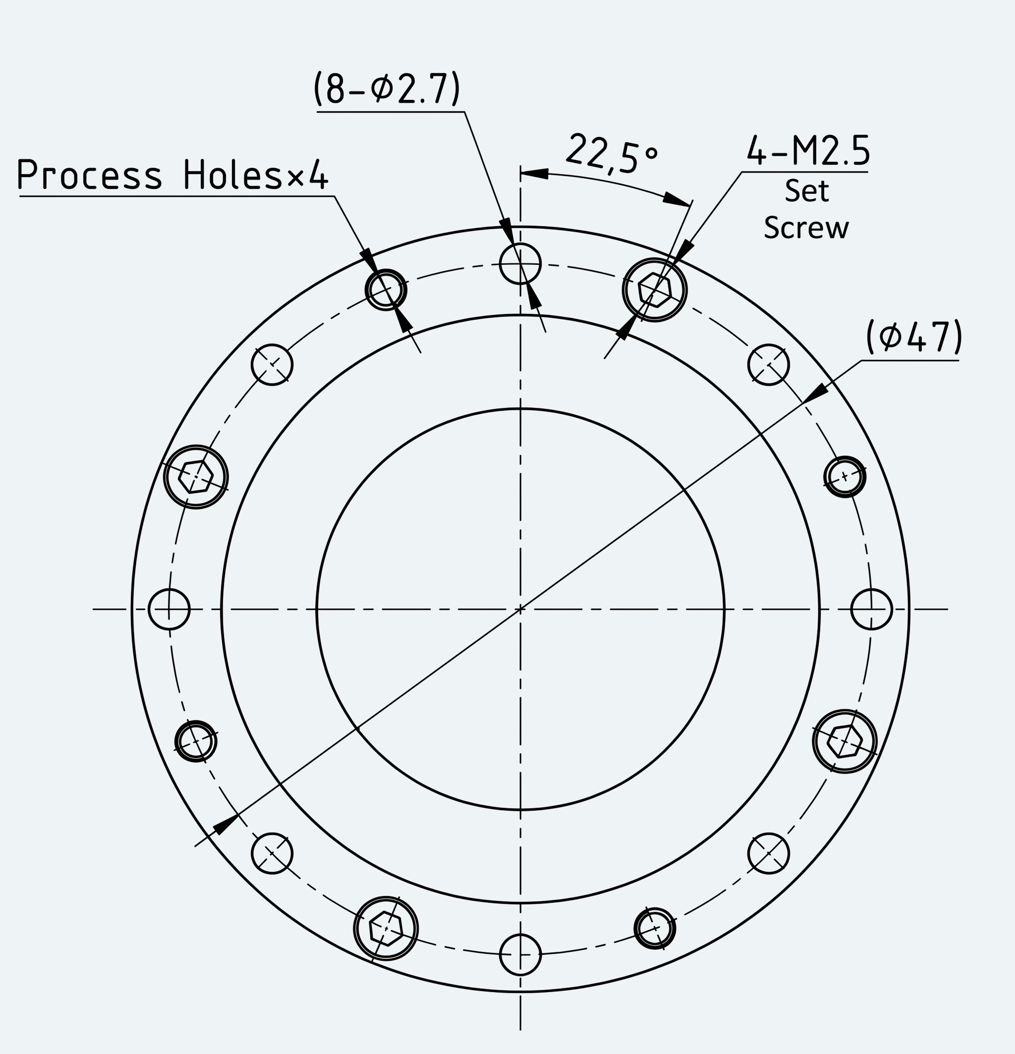 Mechanical View 3 for Ultra-Short Gear Unit, Size 11
