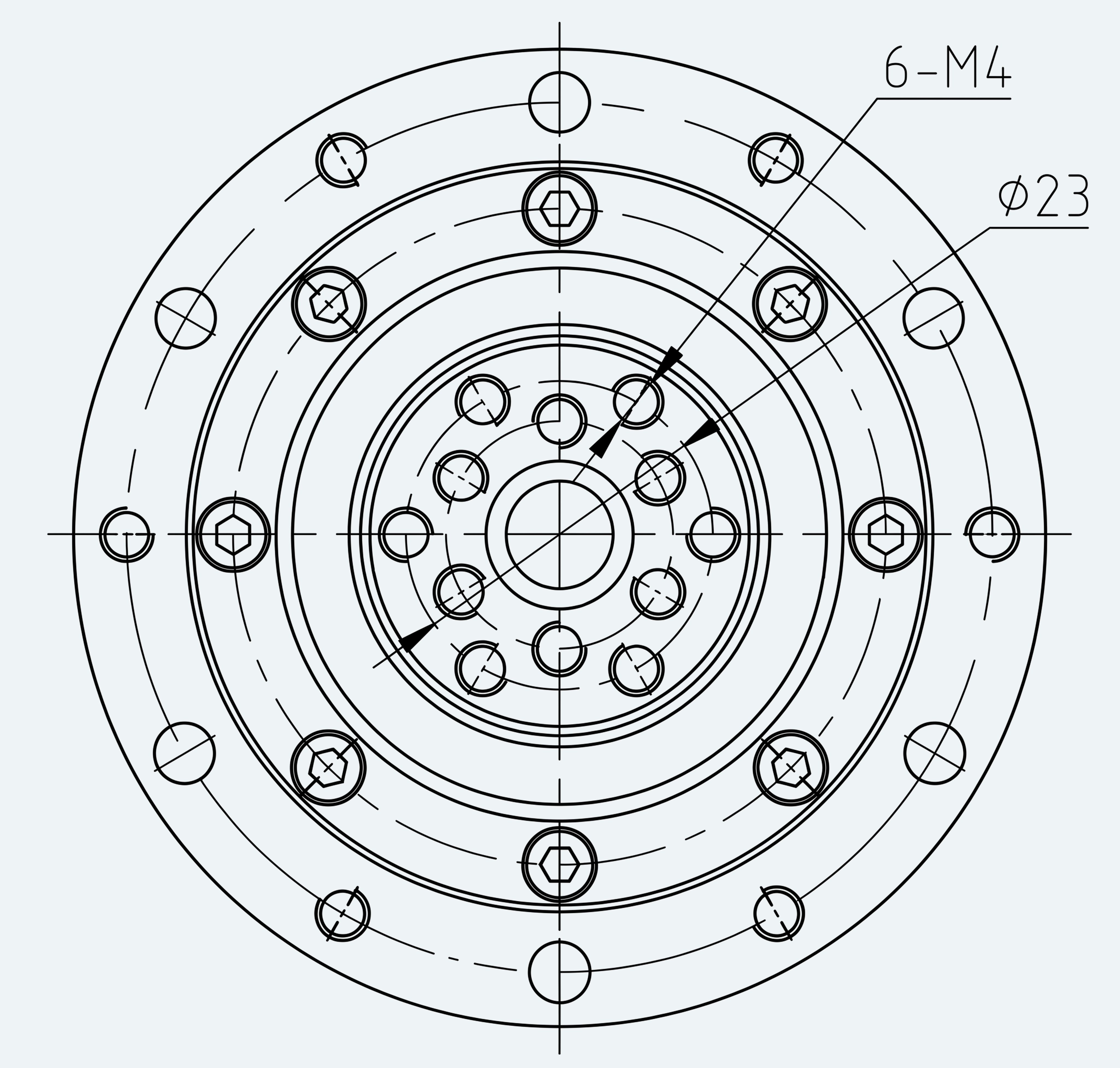 Mechanical View 3 for Special Standard Cup Gear Unit, Size 14