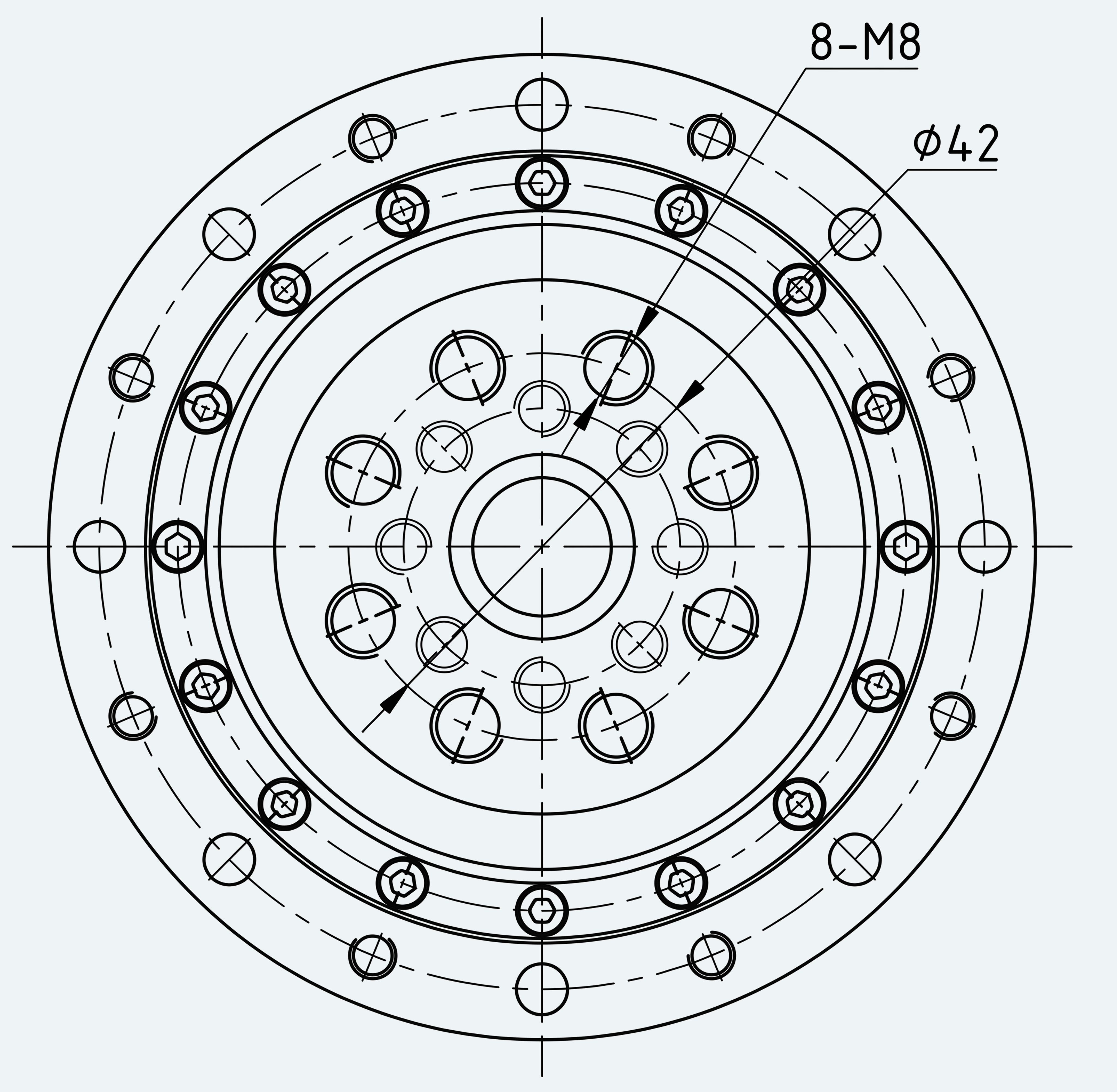 Mechanical View 3 for Special Standard Cup Gear Unit, Size 25