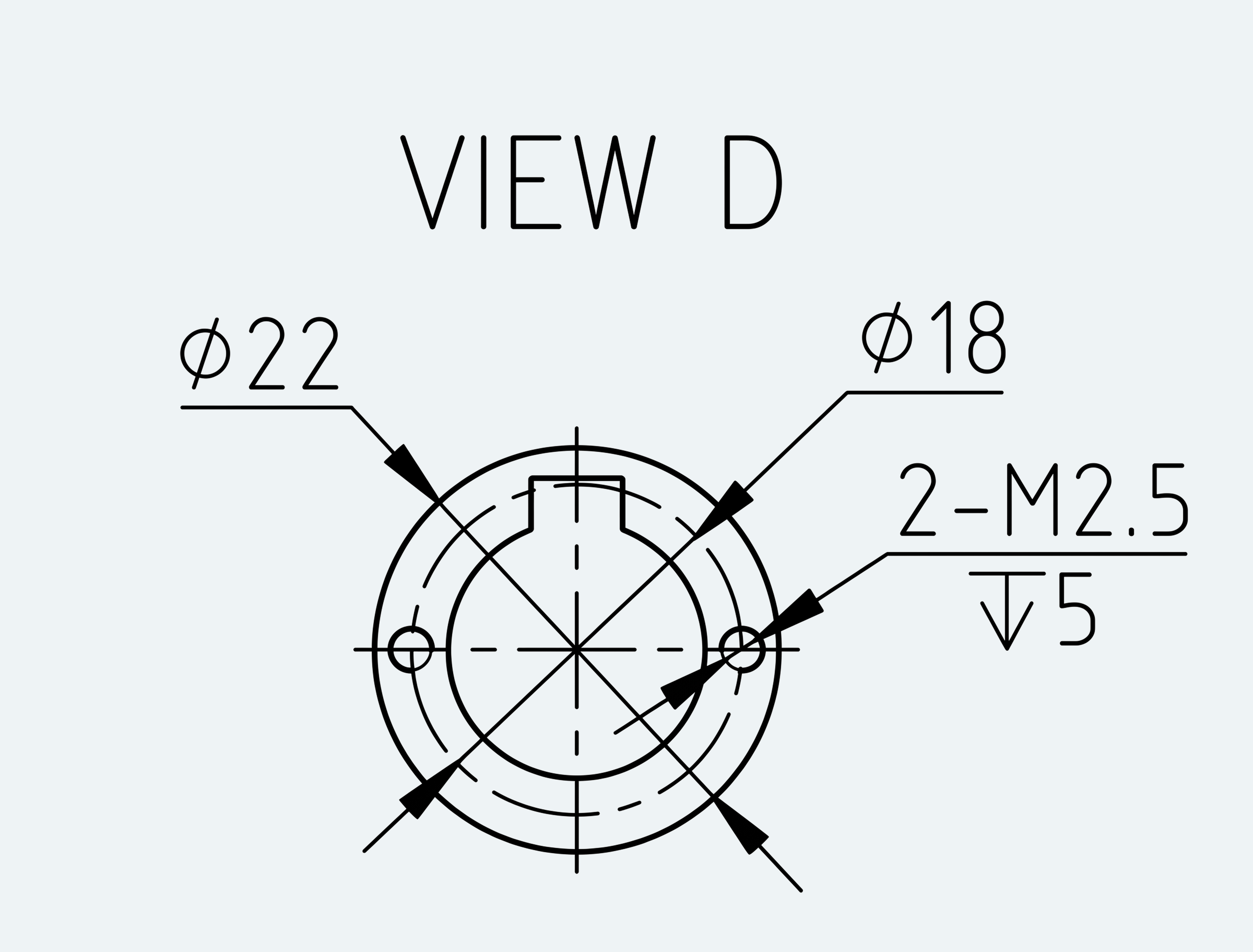 Mechanical View 4 for Special Standard Cup Gear Unit, Size 25
