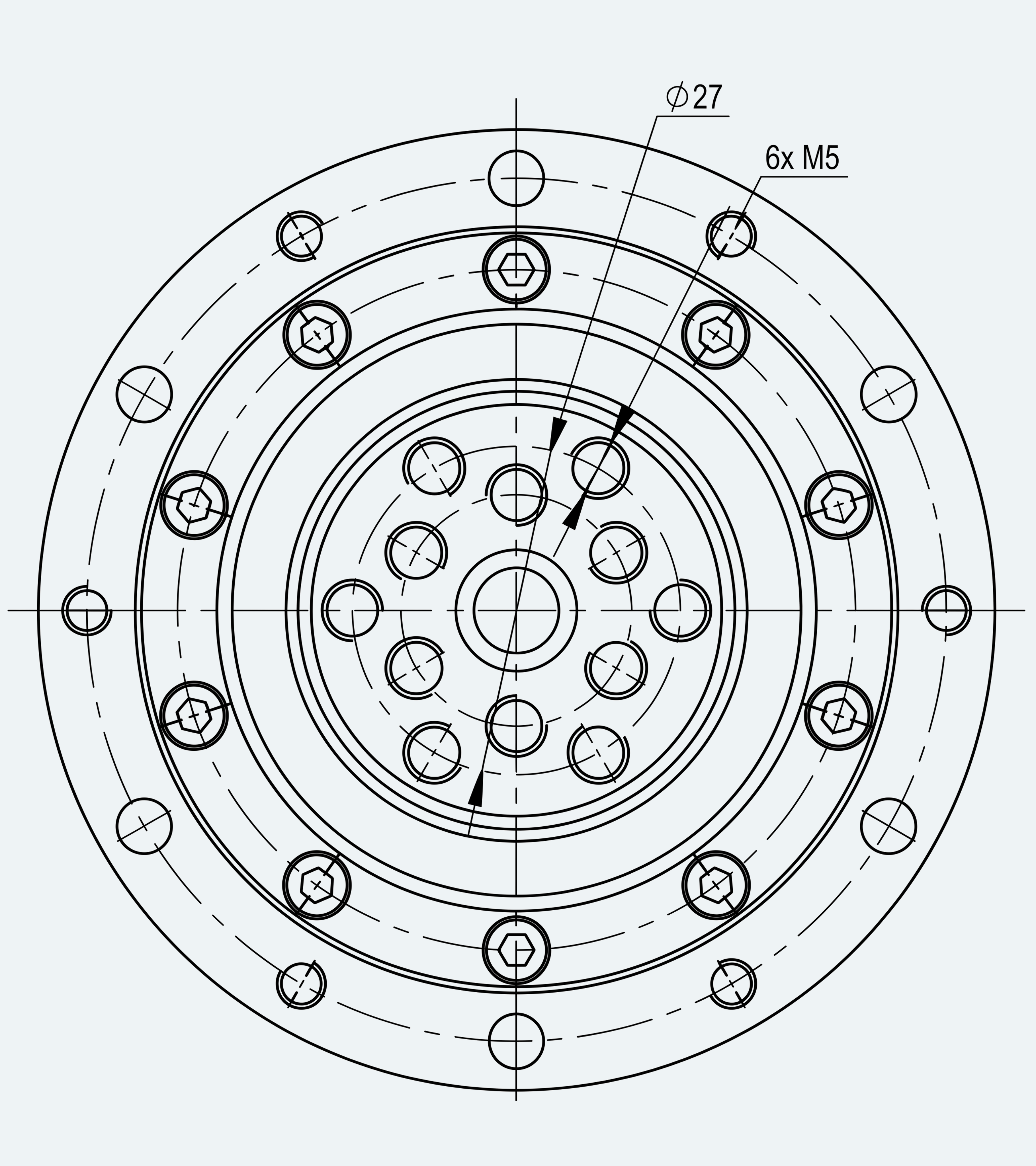 Mechanical View 2 for Special Standard Cup Gear Unit, Size 17