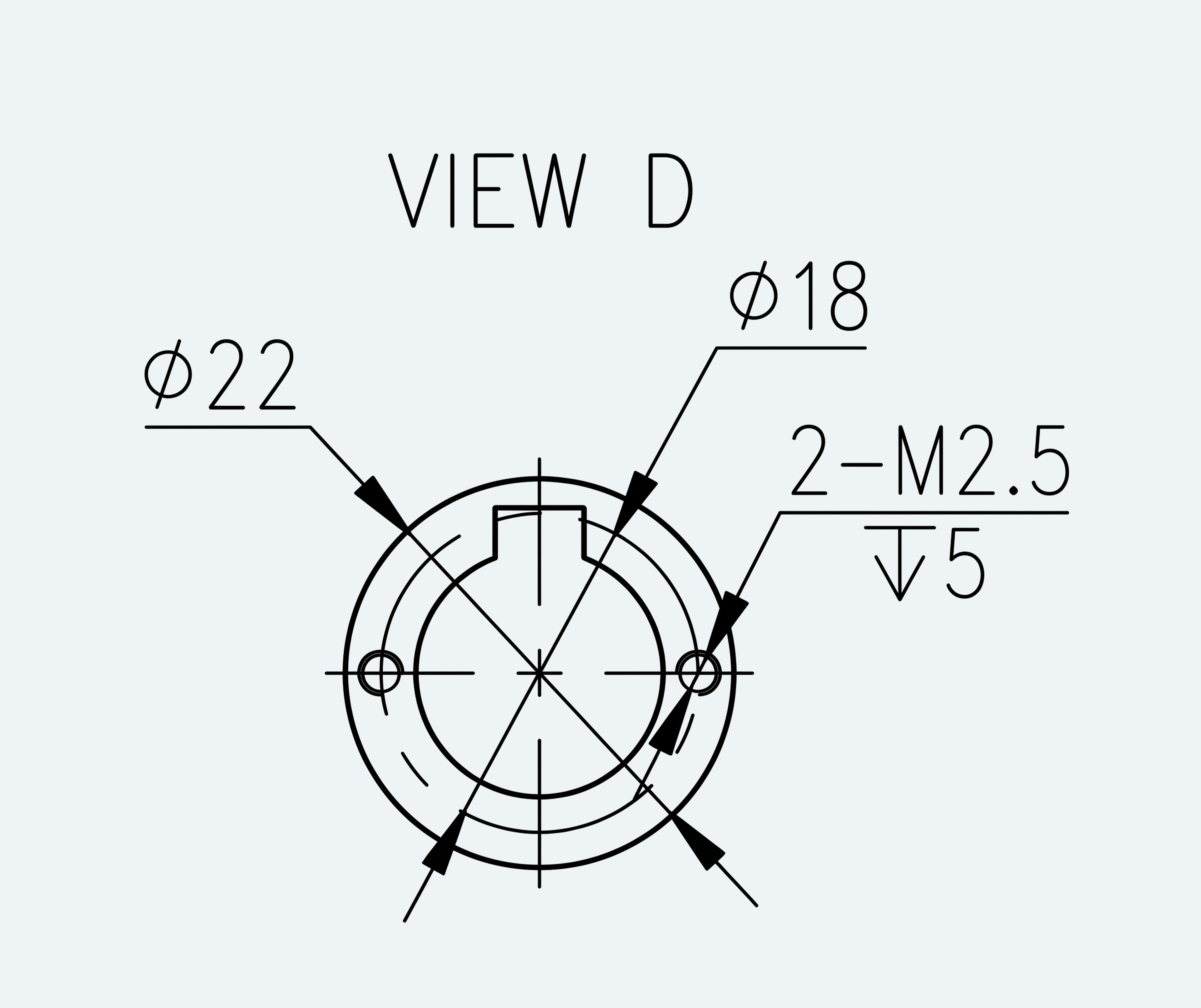 Mechanical View 4 for High-Torque Hat Component Set, Size 20