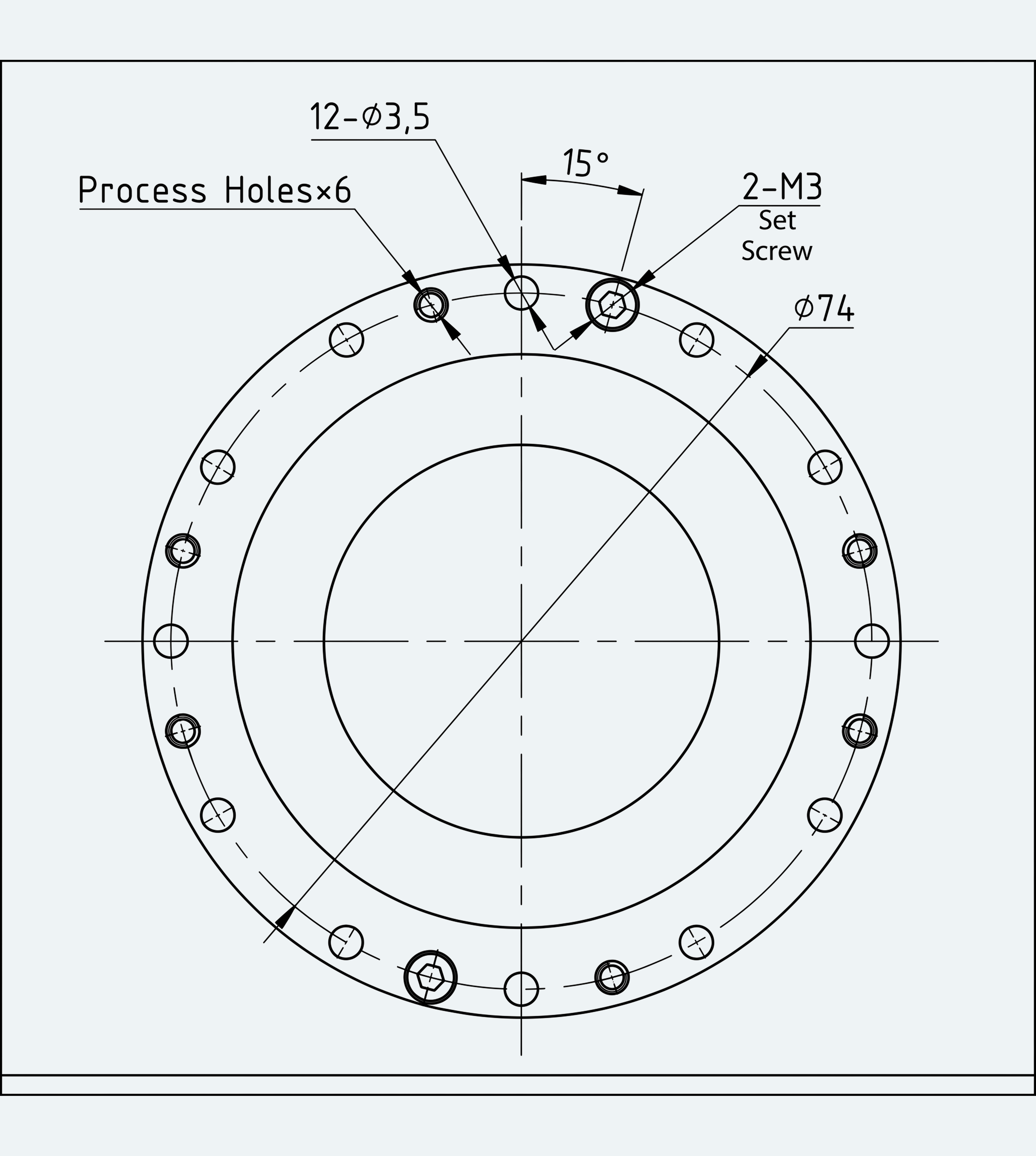 Mechanical View 3 for Ultra-Short Gear Unit, Size 17