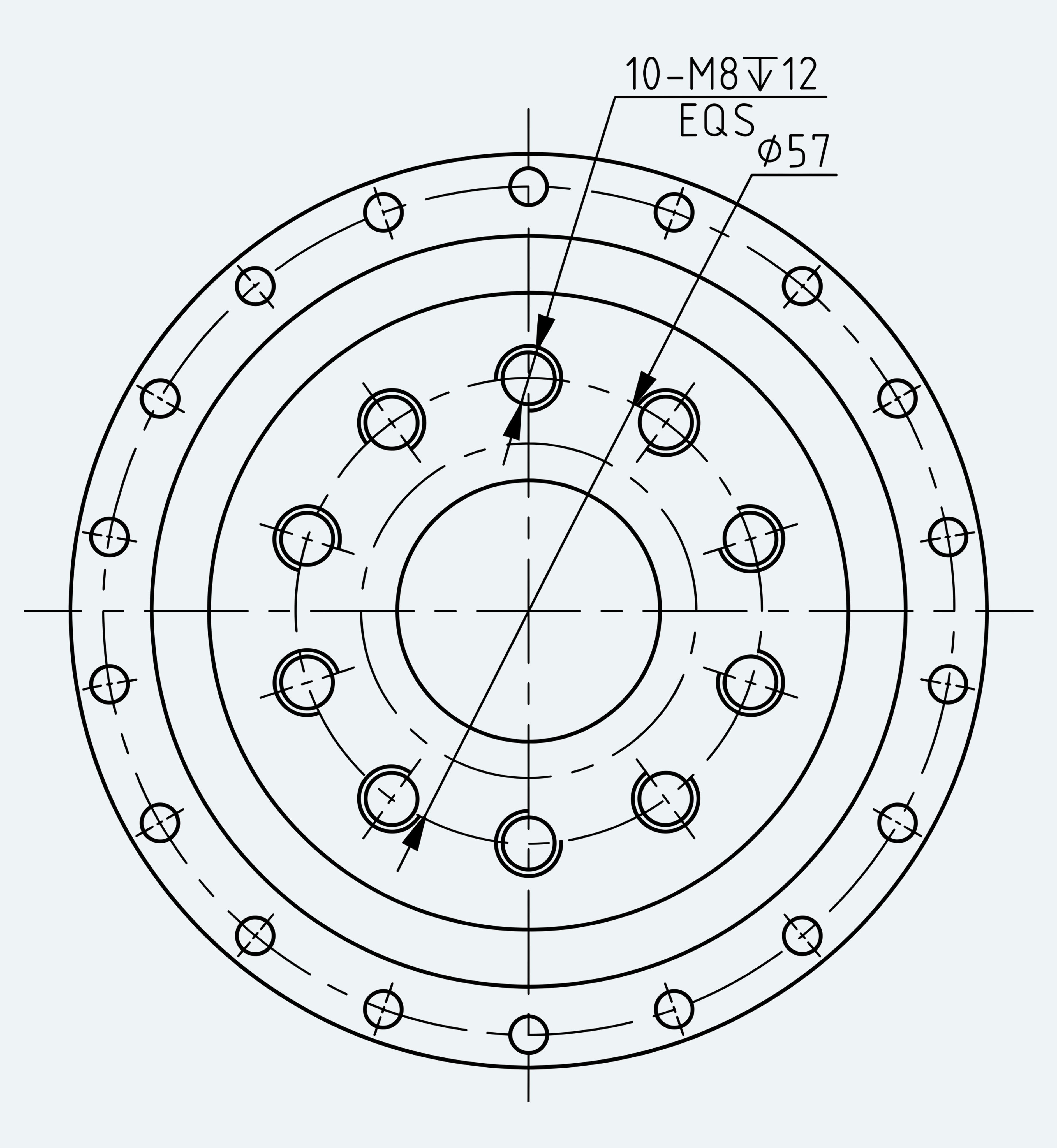 Mechanical View 2 for Thin Cup Gear Unit, Size 32