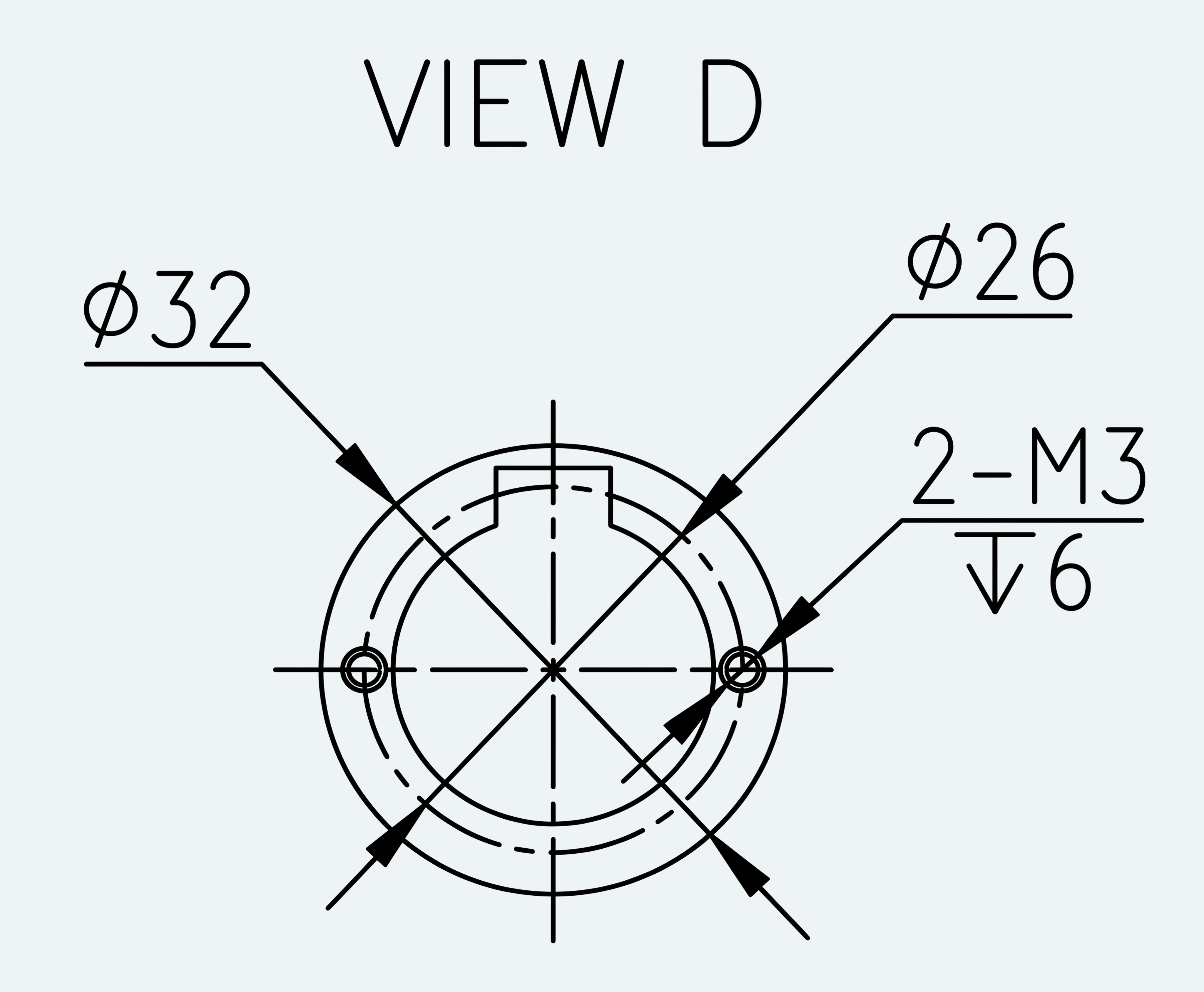 Mechanical View 4 for High-Torque Hat Component Set, Size 40
