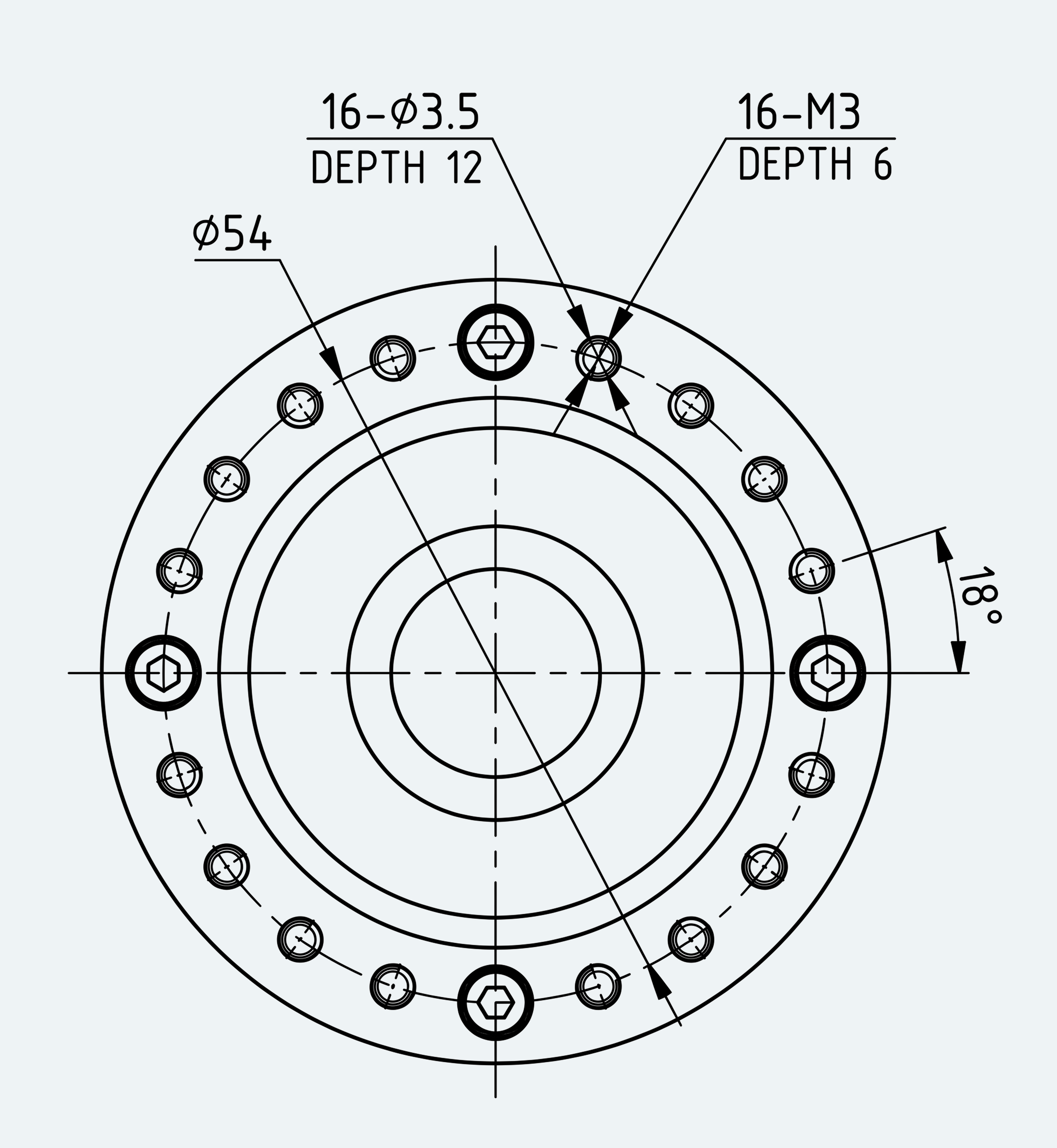 Mechanical View 3 for High-Torque Shaft-Input Gear Unit, Size 17
