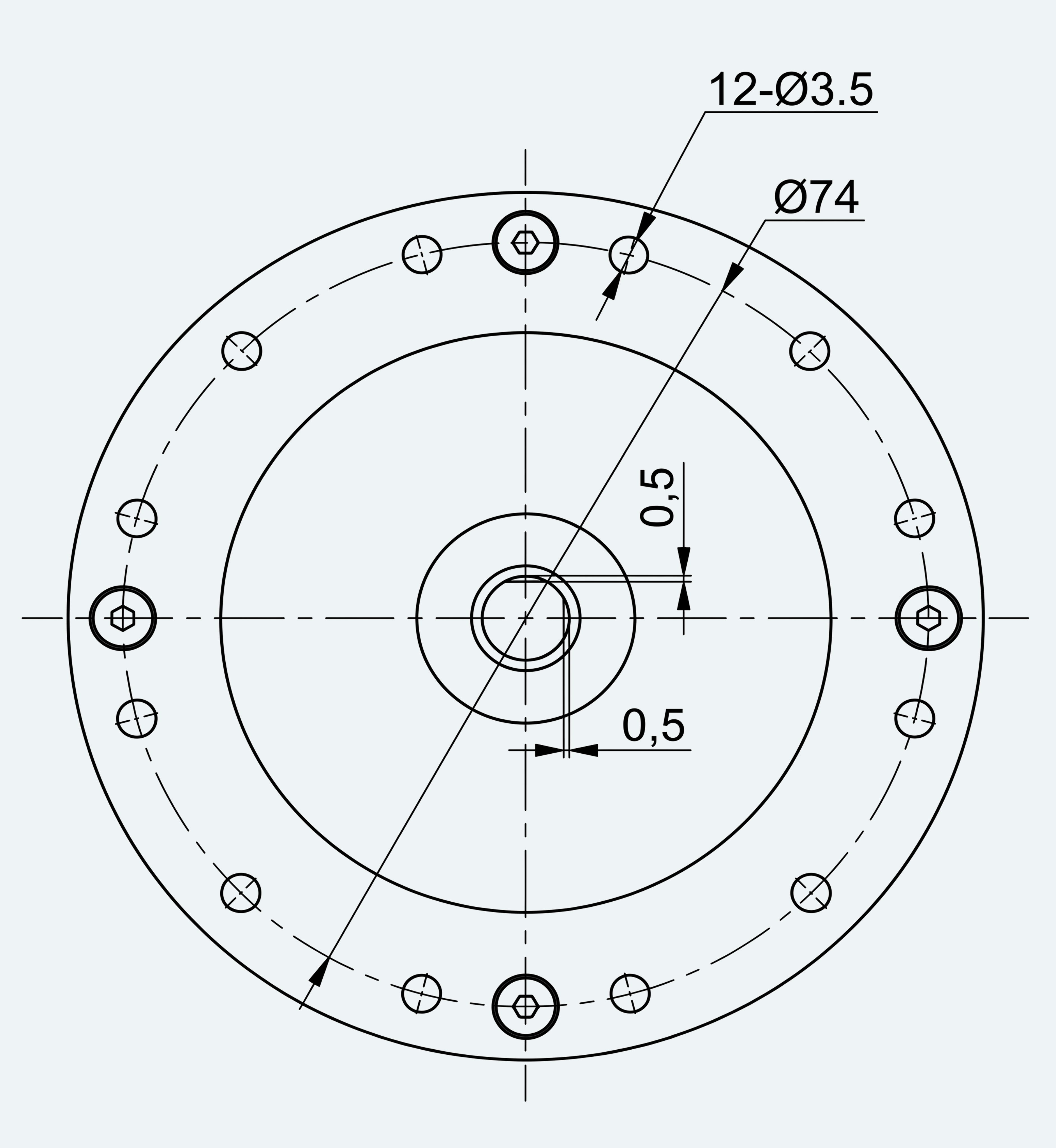 Mechanical View 5 for High-Torque Shaft-Input Gear Unit, Size 17