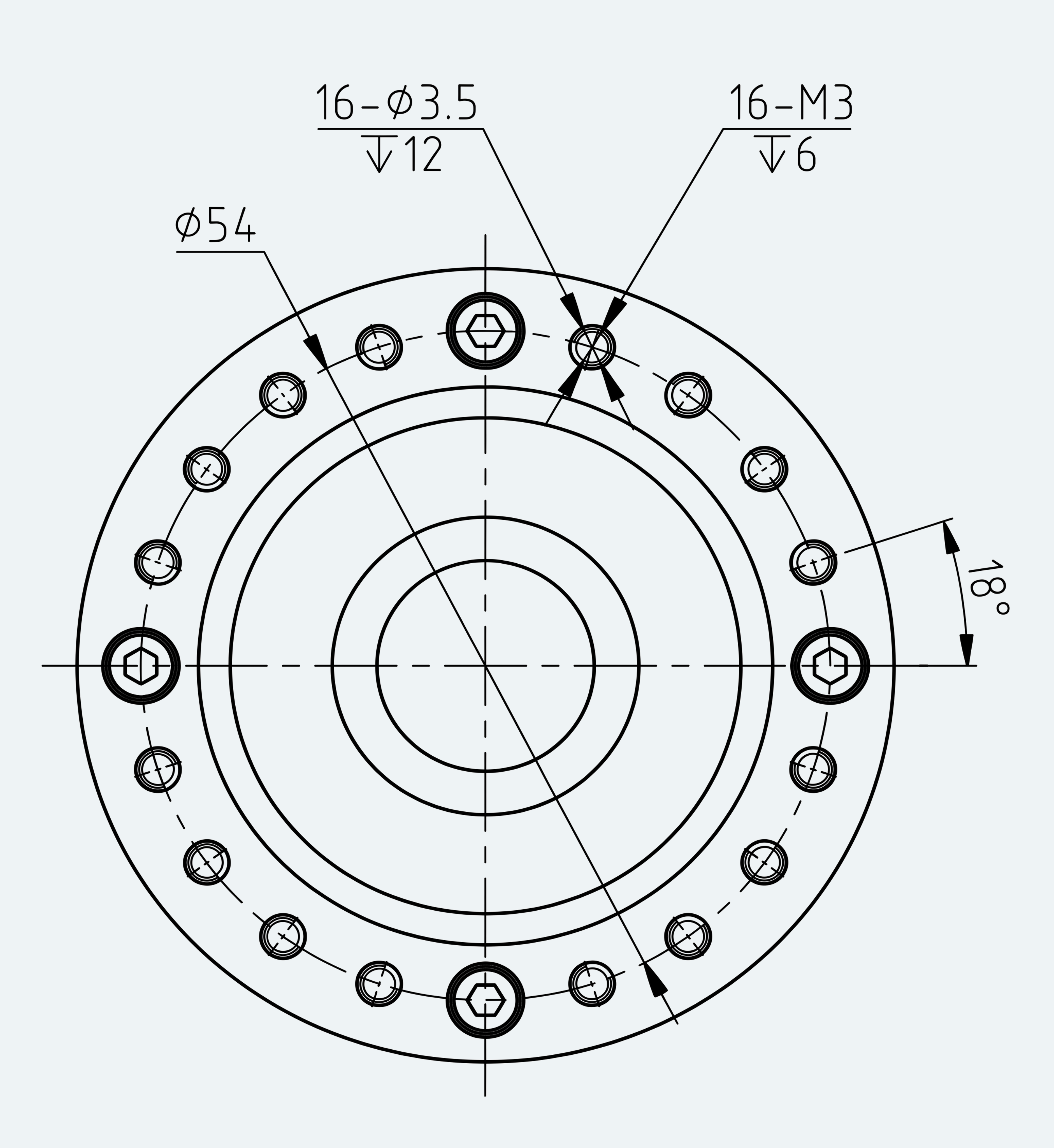 Mechanical View 6 for High-Torque Shaft-Input Gear Unit, Size 17