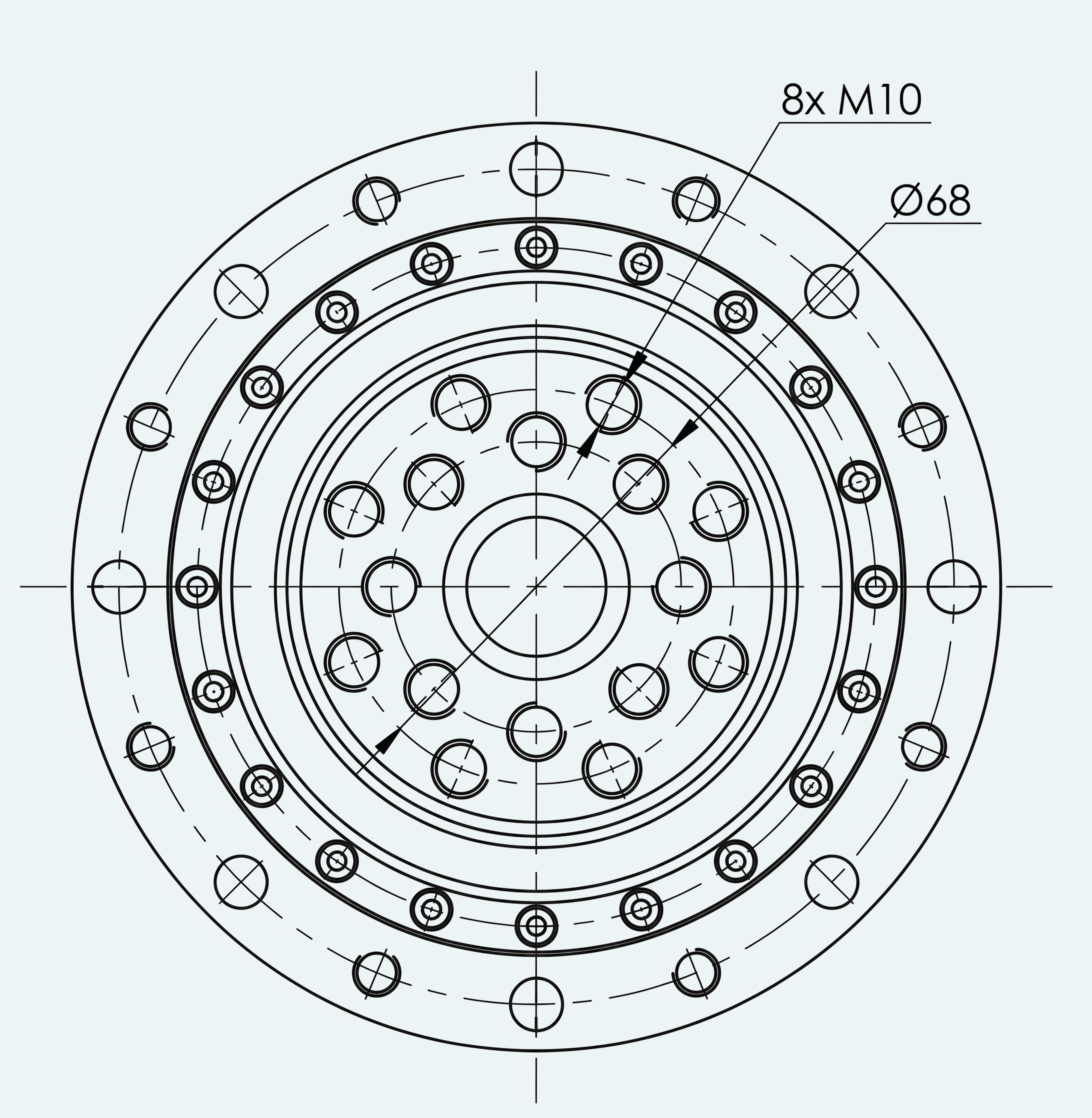 Mechanical View 3 for Special Standard Cup Gear Unit, Size 40
