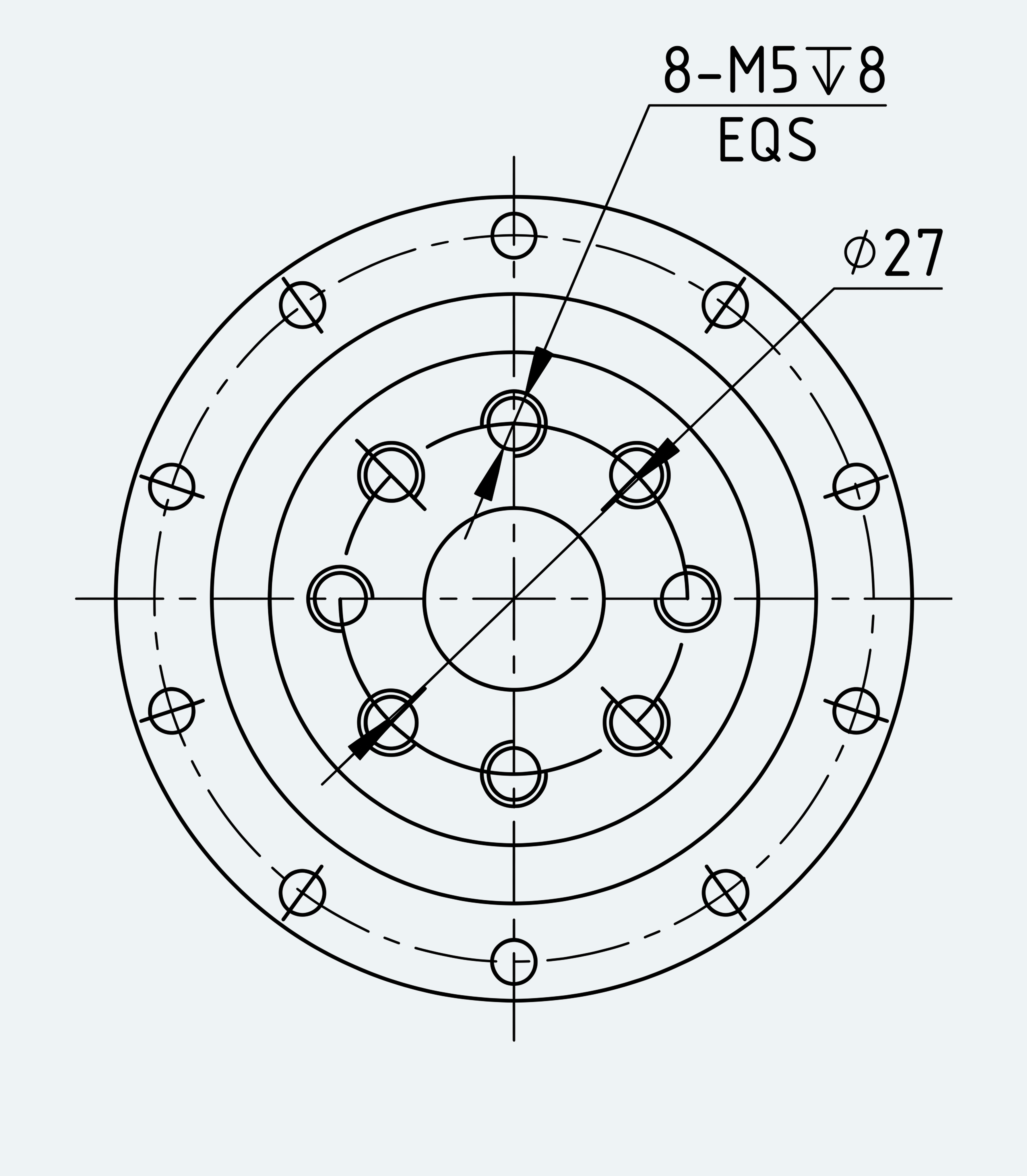 Mechanical View 3 for Thin Cup Gear Unit, Size 17
